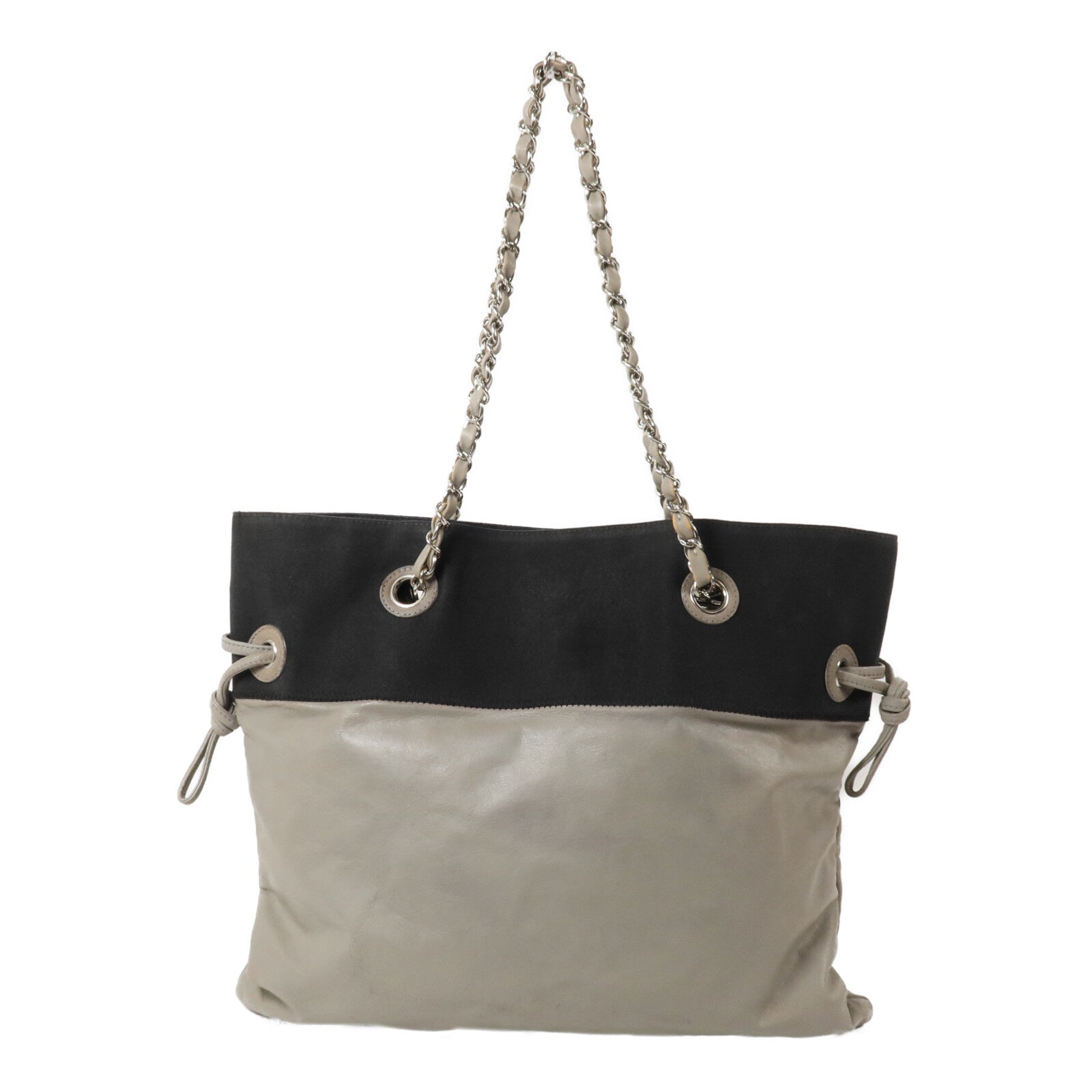 CHANEL PVC Vinyl CC Tote鏈帶肩背袋