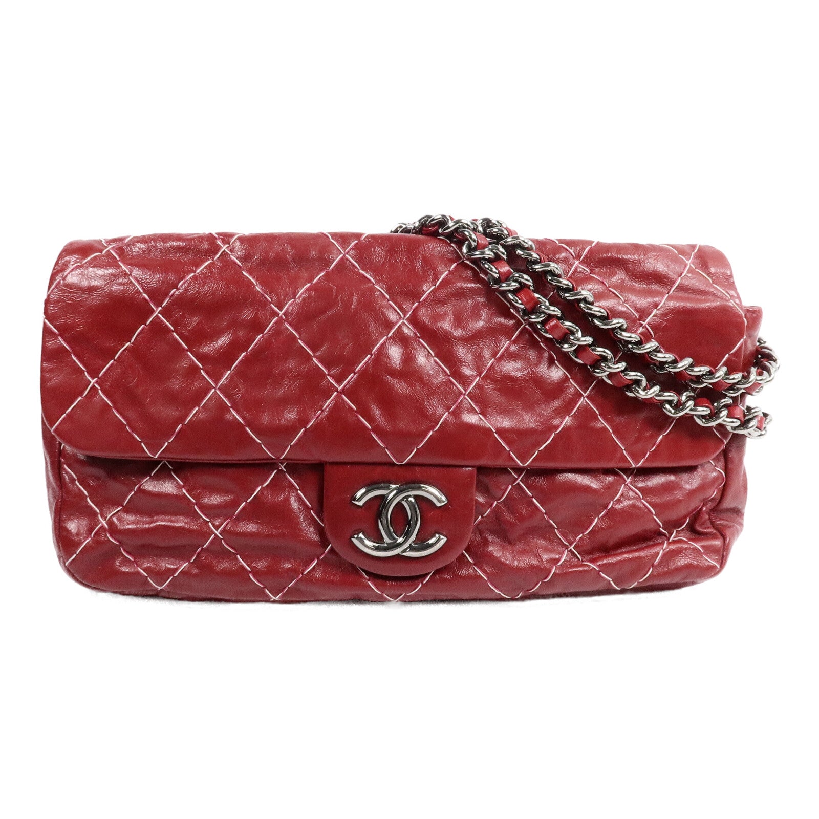 CHANEL 牛皮皮革Shoulder Bag鏈帶肩背袋