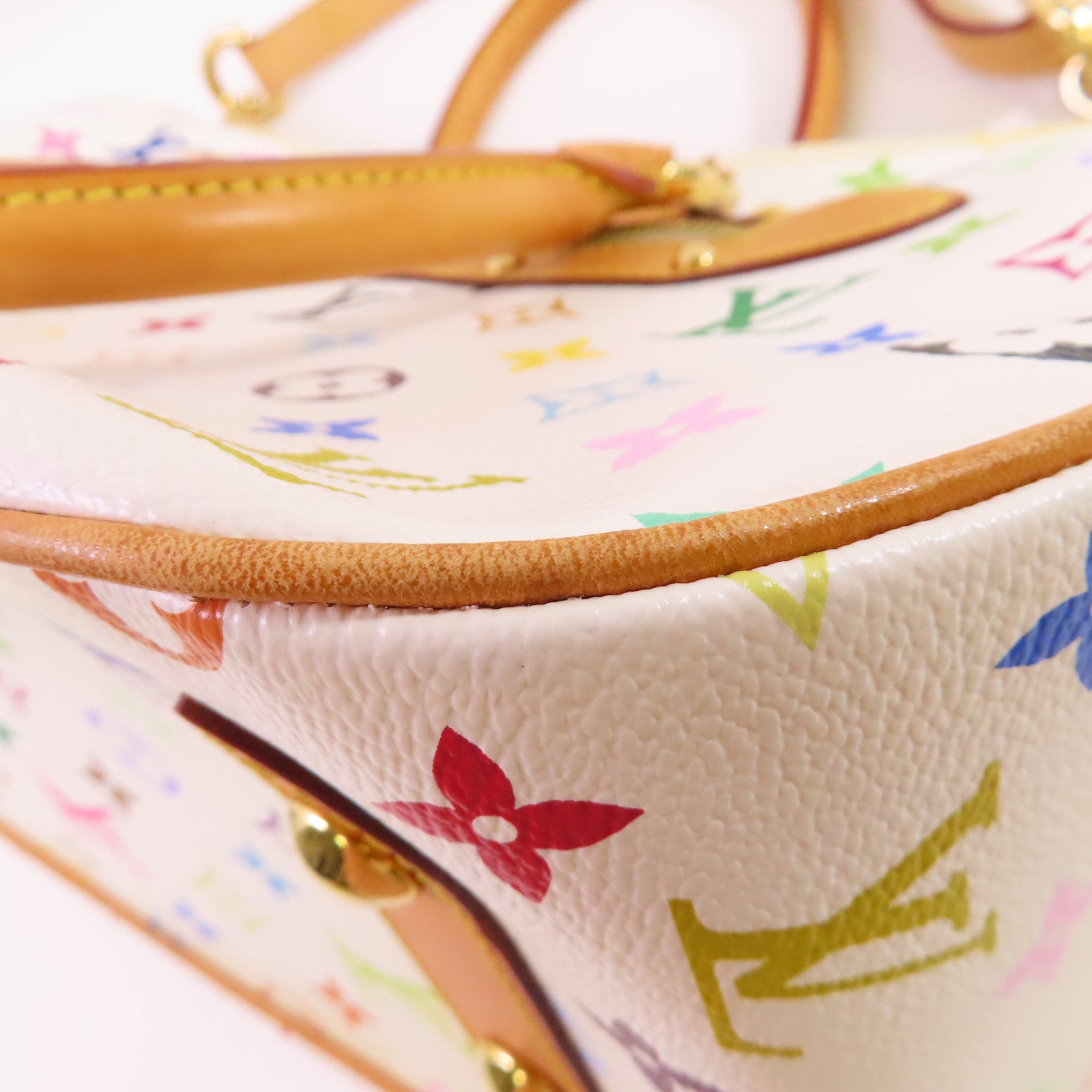 LOUIS VUITTON Monogram Multicolore Rita 2Way Shoulder Bag金扣手挽肩背兩用袋白色/彩色
