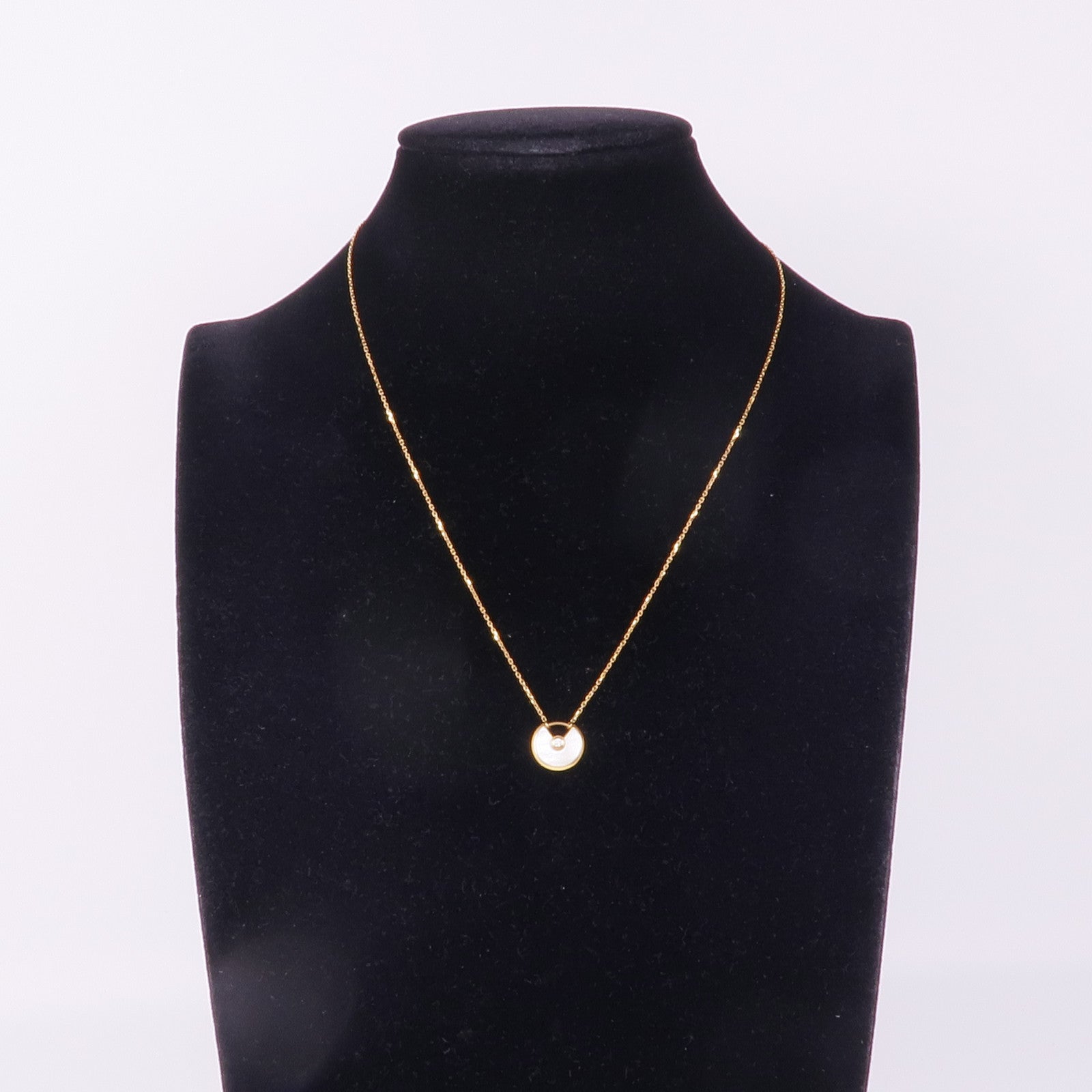 CARTIER 18K黃金Amulette Necklace鑽石/珍珠母貝項鍊