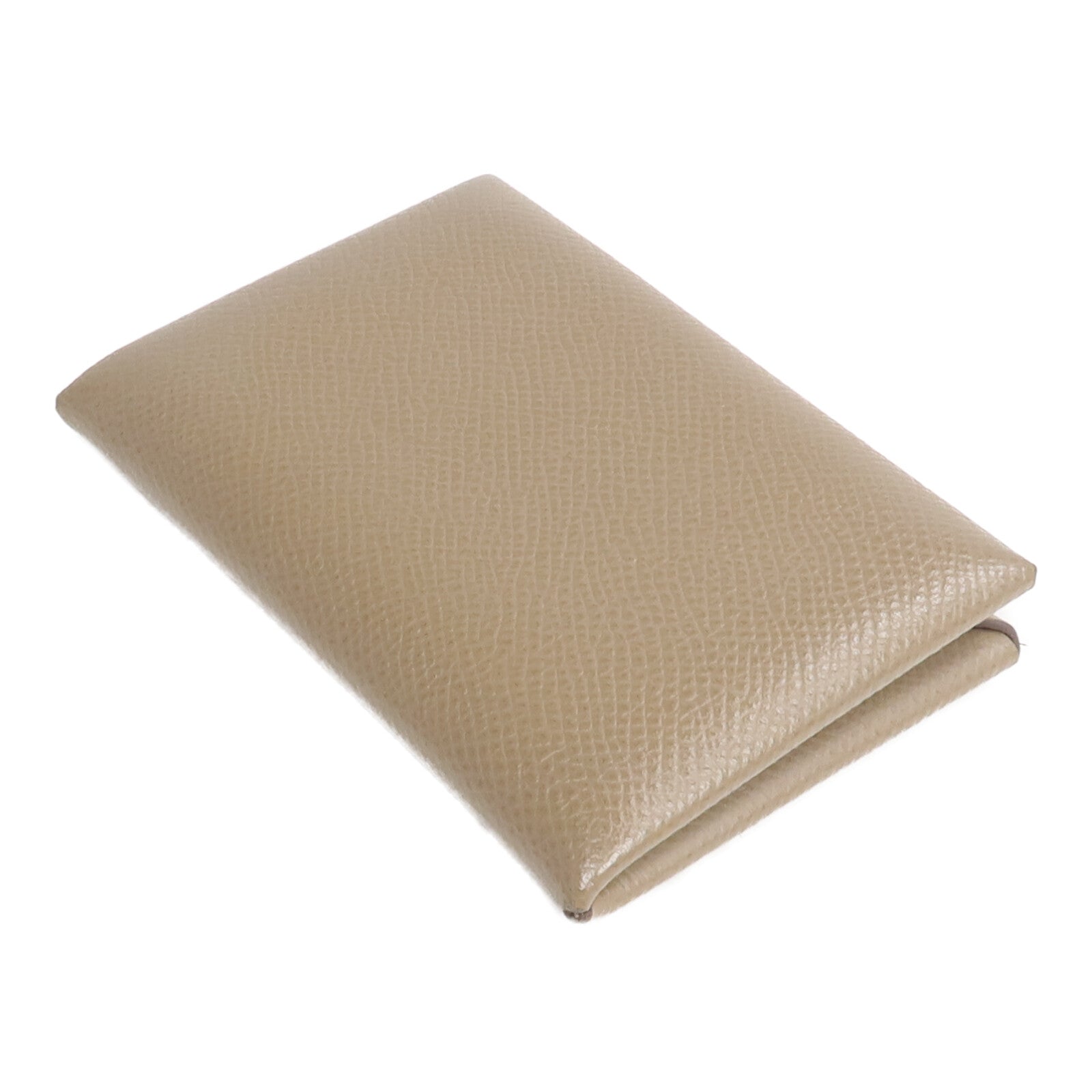 HERMES Epsom皮革Calvi卡片套Etoupe