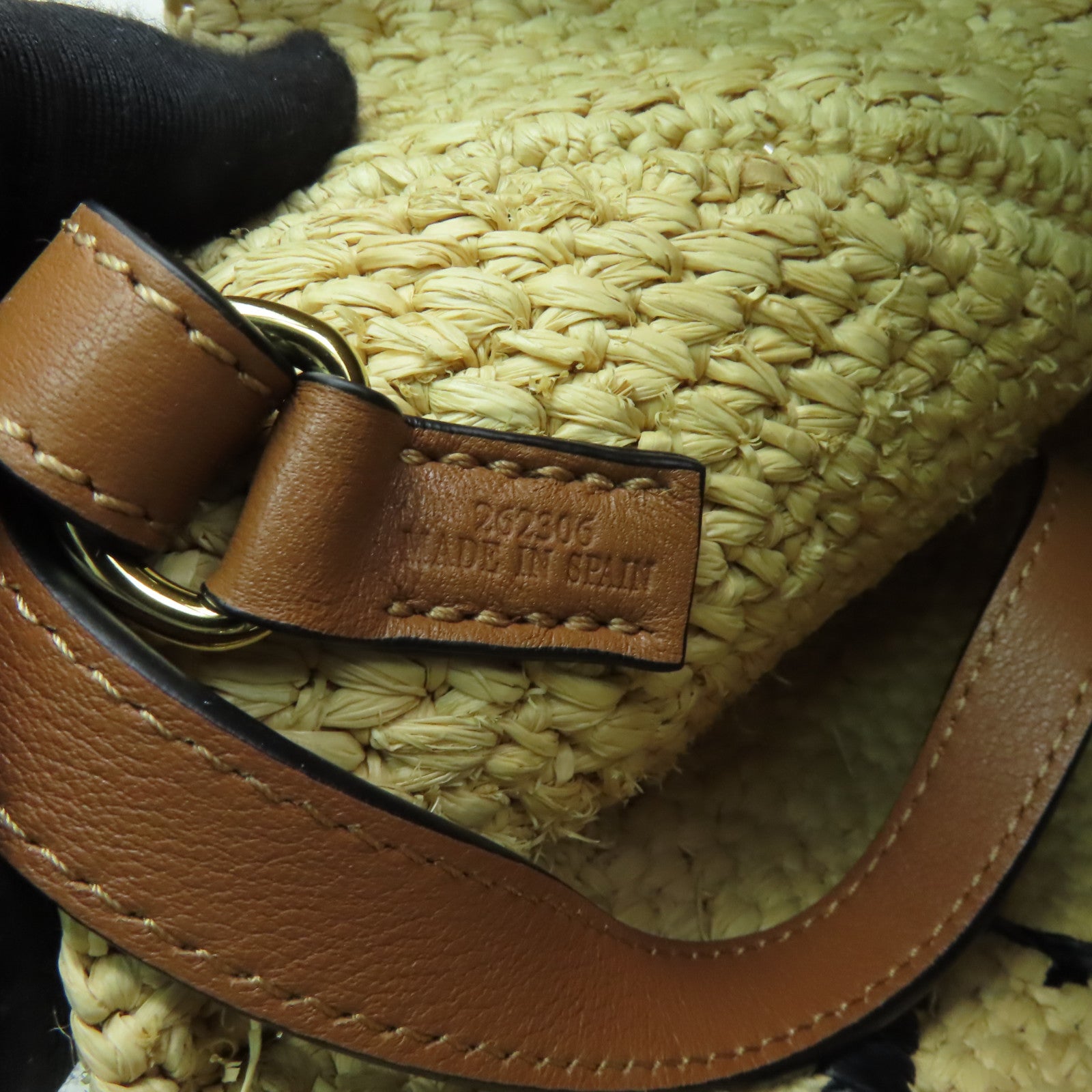 LOEWE 【激減優惠】酒椰2way Shoulder Bag金扣手挽肩背兩用袋米色
