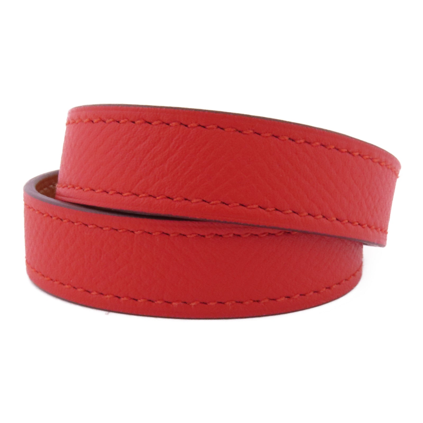 HERMES Epsom皮革Bracelet銀扣手帶