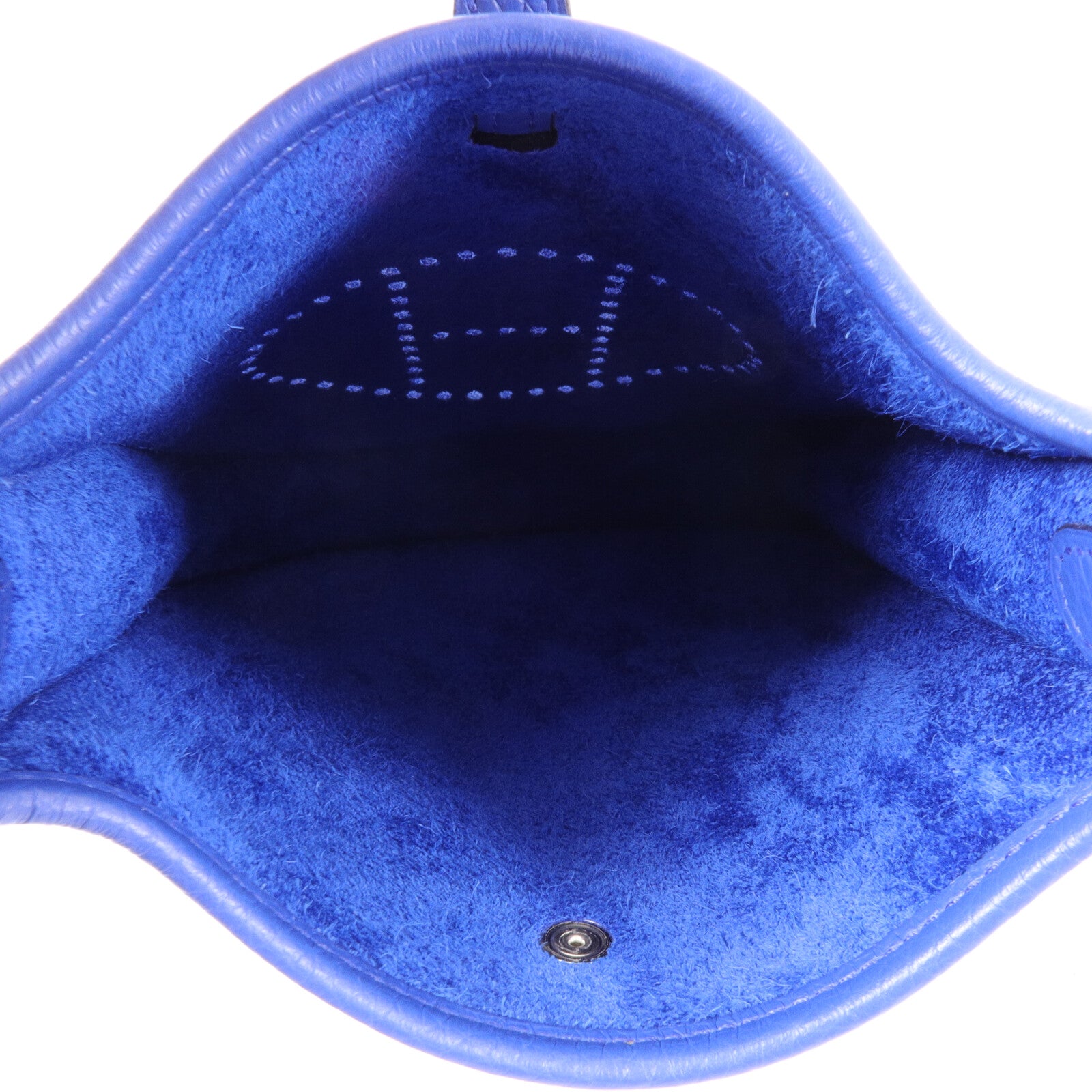 HERMES Clemence皮革Evelyne TPM肩背袋Bleu Electrique