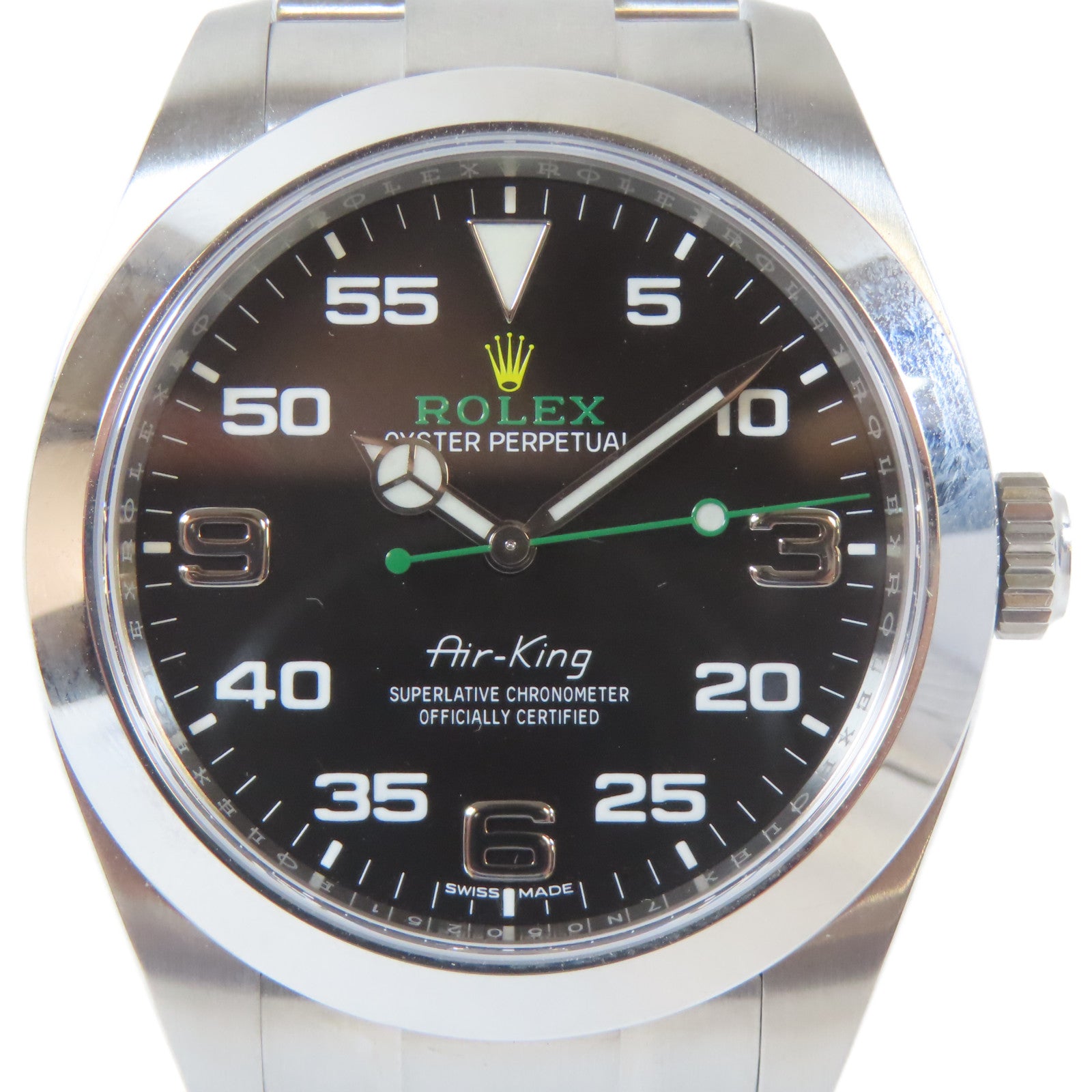 ROLEX Air king不鏽鋼手錶自動機芯黑色