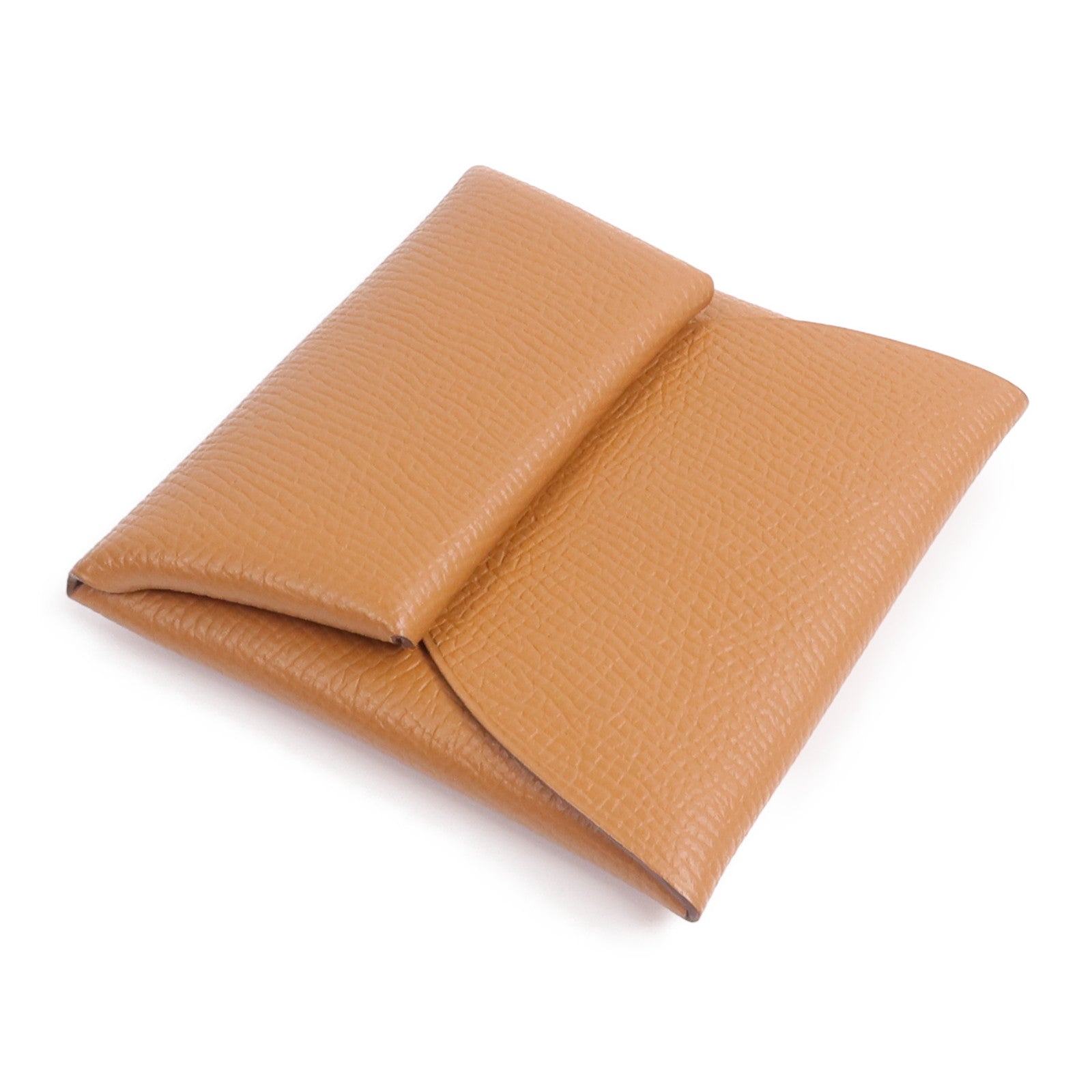 HERMES Epsom皮革Bastia零錢包Gold