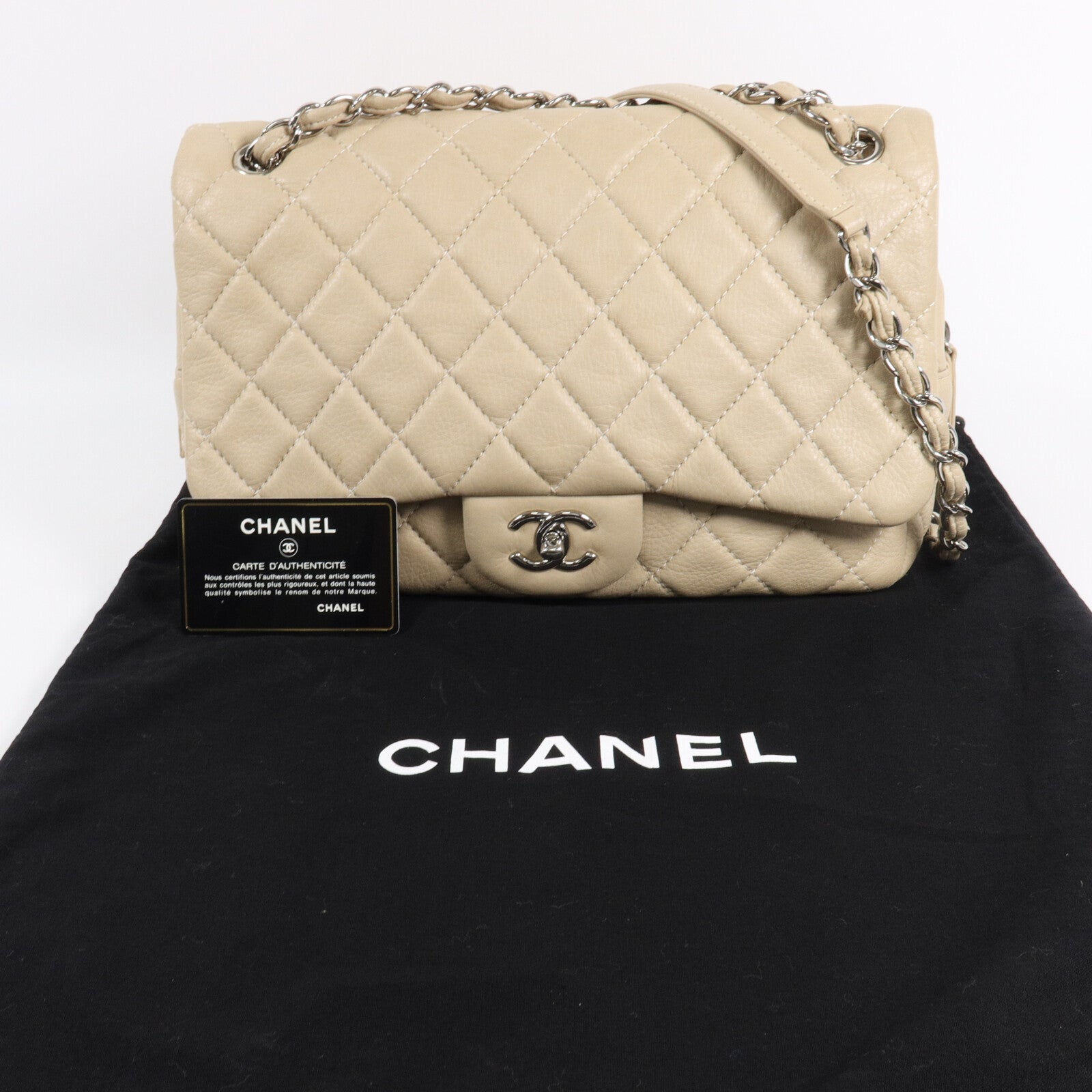 CHANEL 牛皮皮革Chain Shoulder鏈帶肩背袋