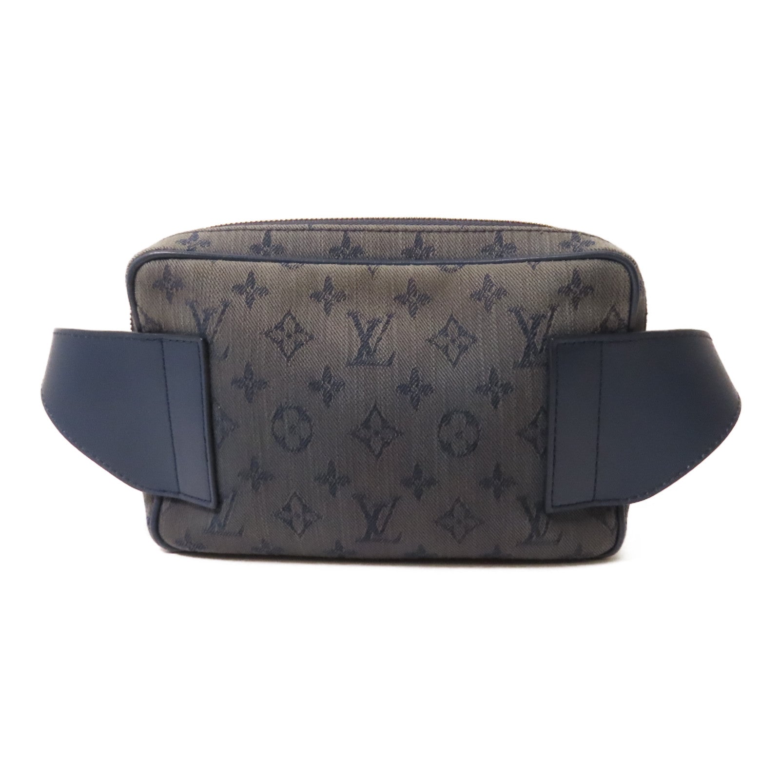 LOUIS VUITTON 【激減優惠】Monogram Denim Bum Bag Outdoor金扣腰包藍色