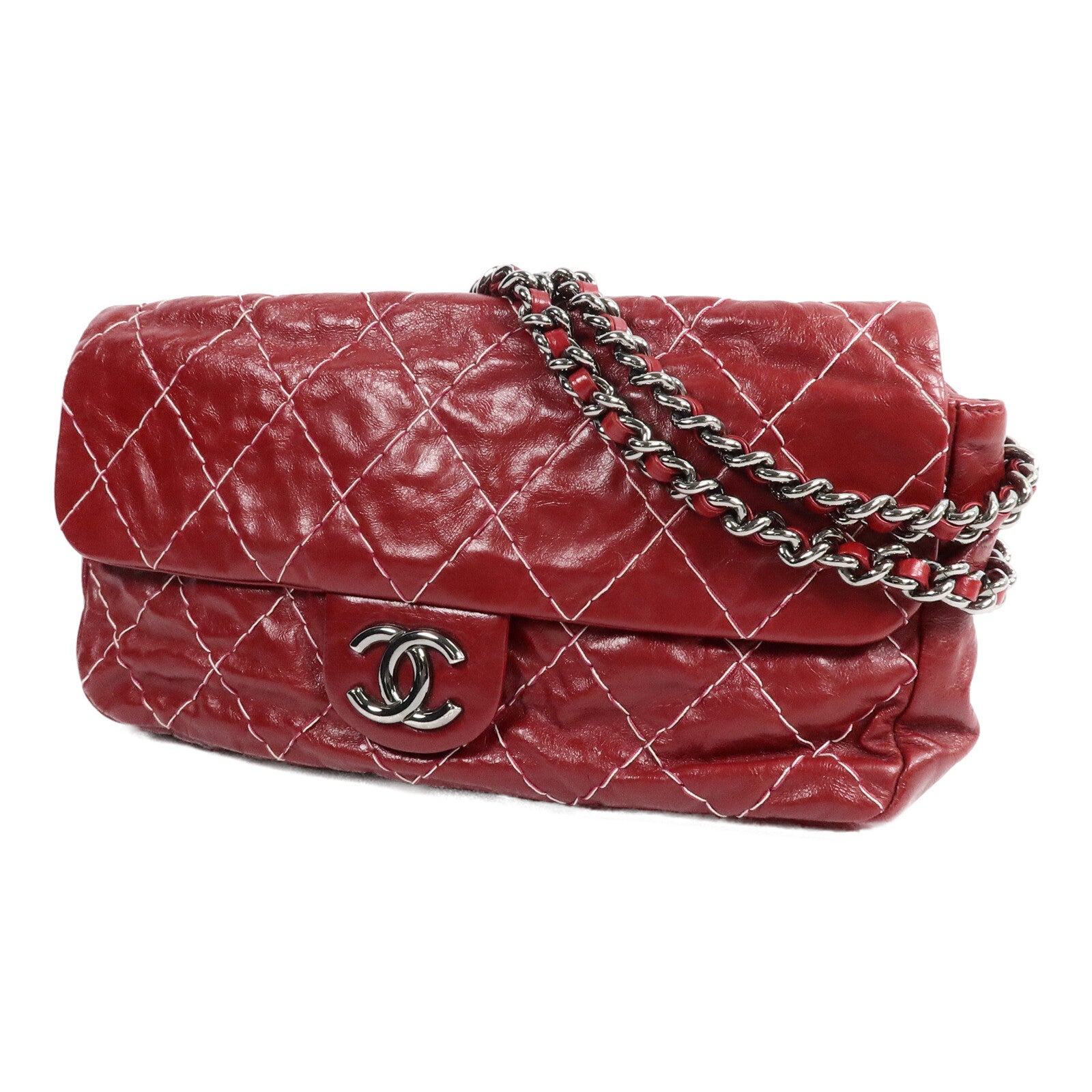 CHANEL 牛皮皮革Shoulder Bag鏈帶肩背袋