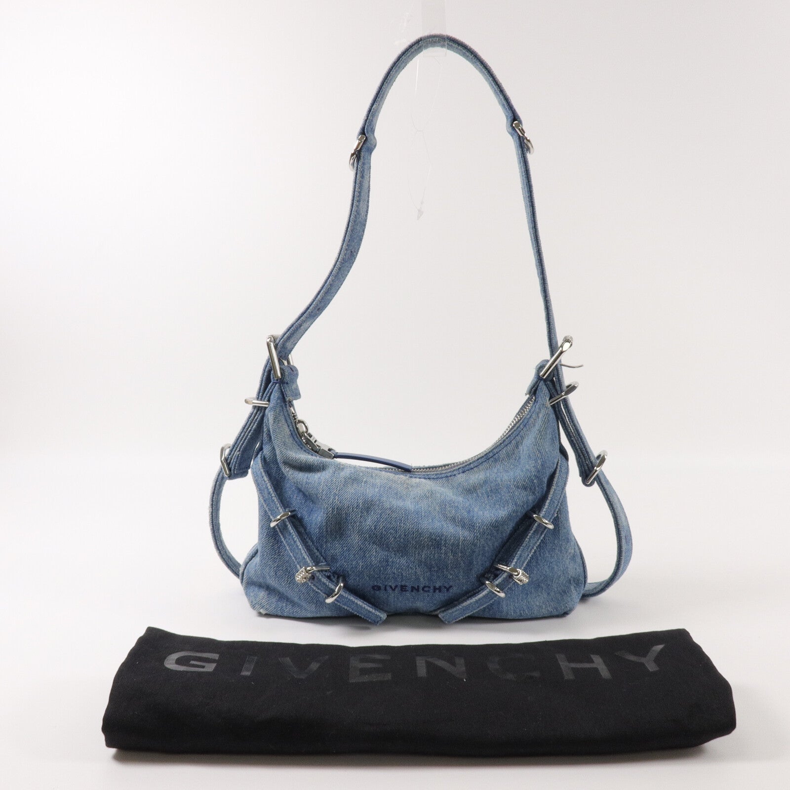 GIVENCHY 牛仔布Voyou Mini肩背袋
