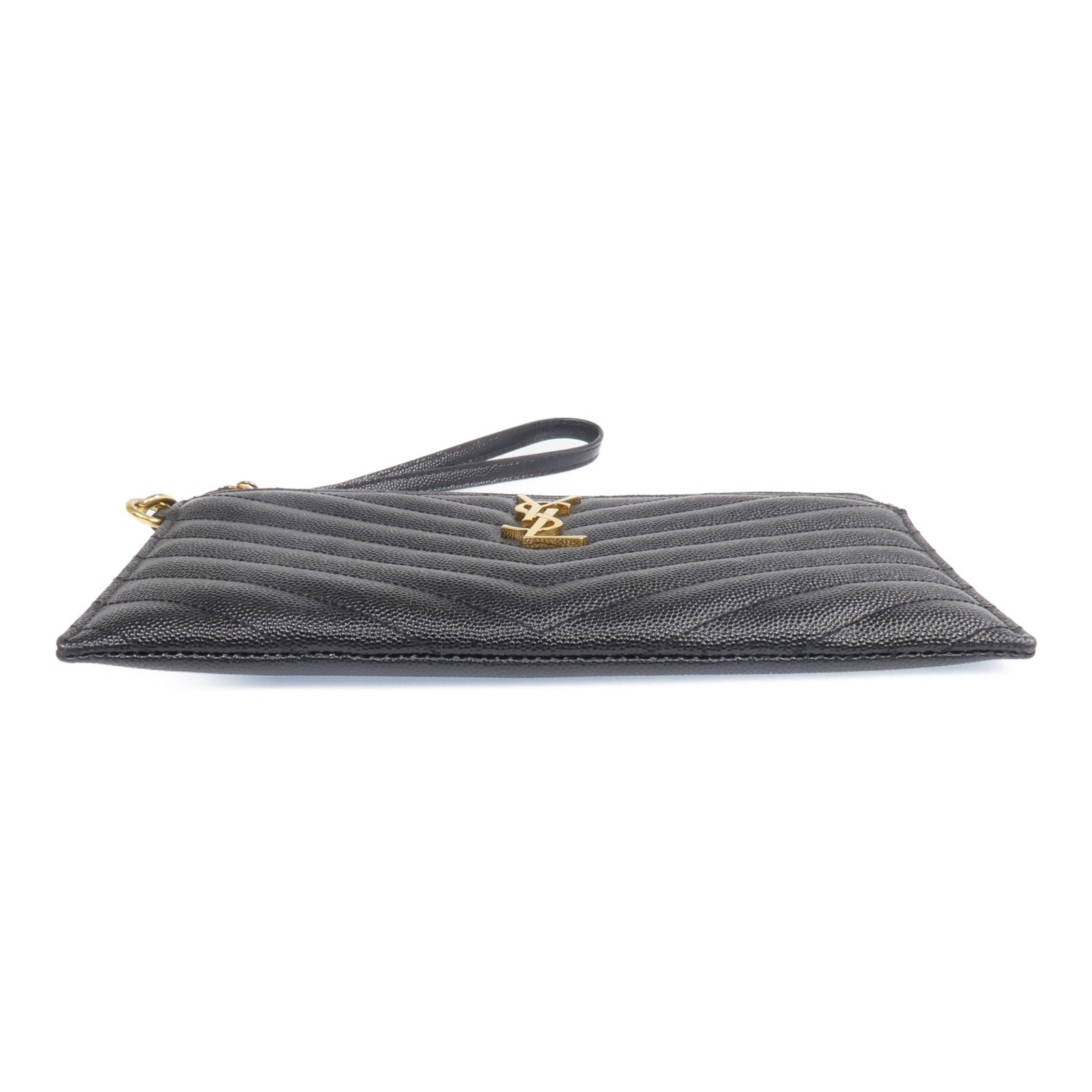 SAINT LAURENT 牛皮皮革Bill Large Pouch金扣手拿包