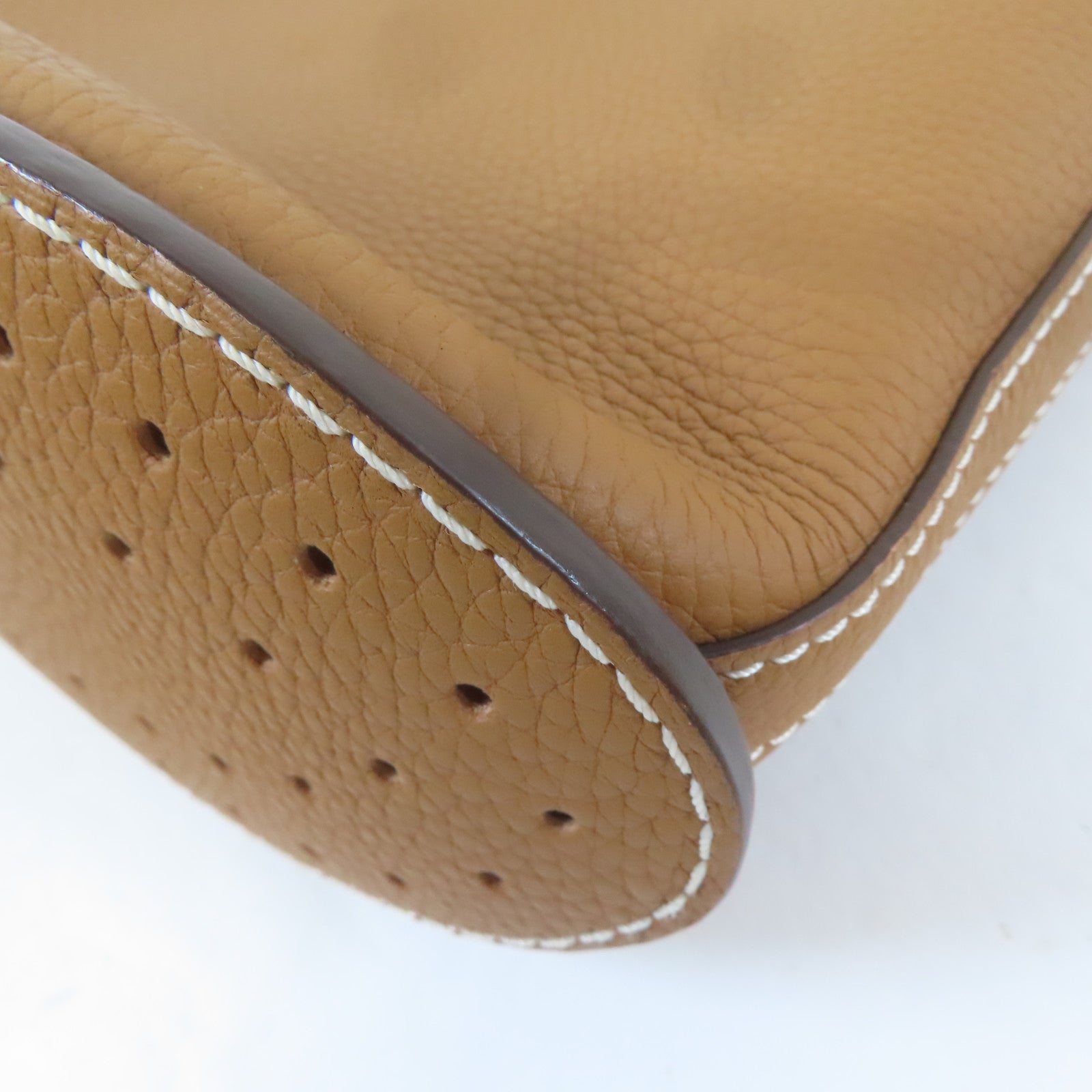 Delvaux 牛皮皮革Delvaux Pin Mini金扣手挽肩背兩用袋啡色