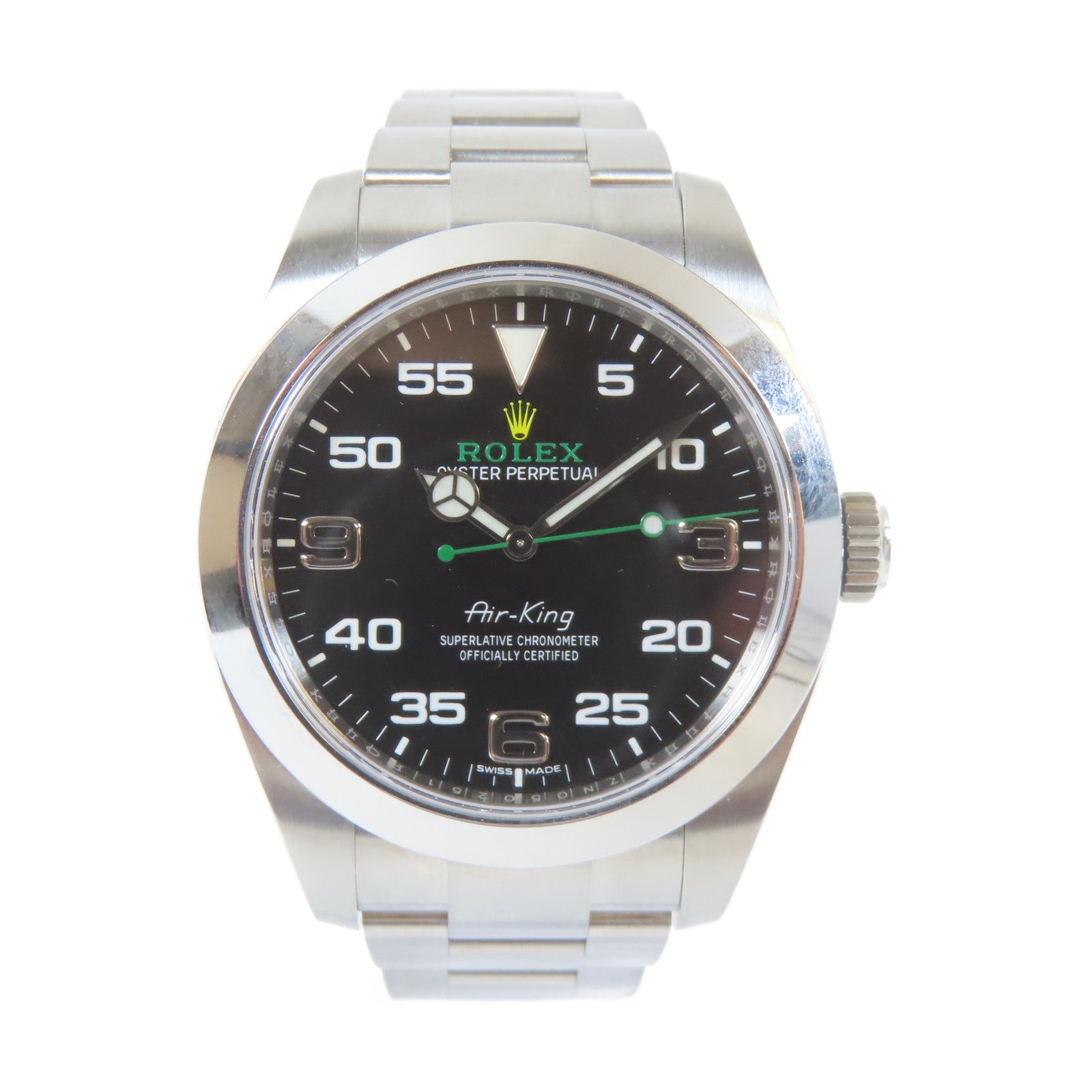 ROLEX Air king不鏽鋼手錶自動機芯黑色