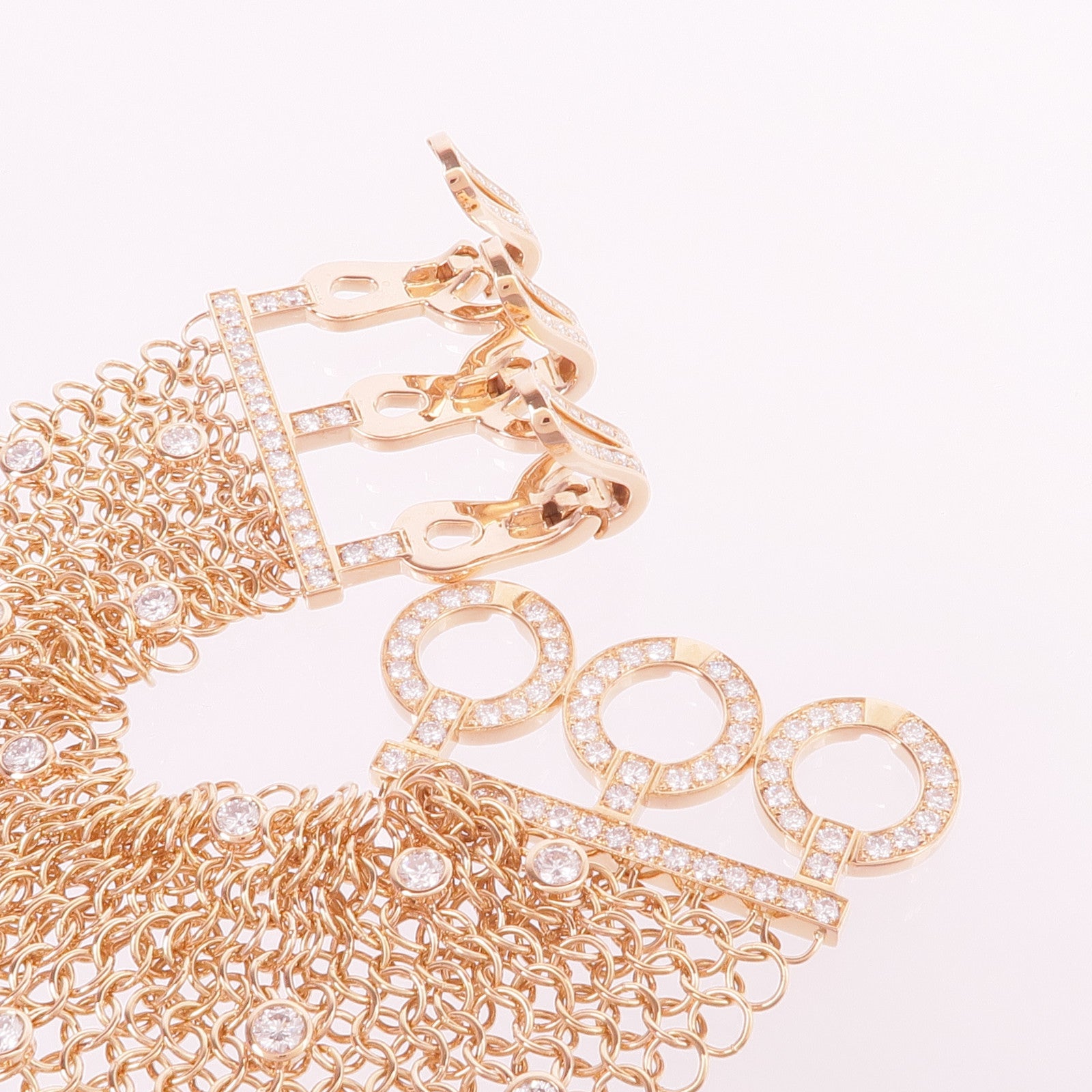 CARTIER 18K玫瑰金Agrafe BraceletDiamond Bracelet鑽石手鏈Cartier#16