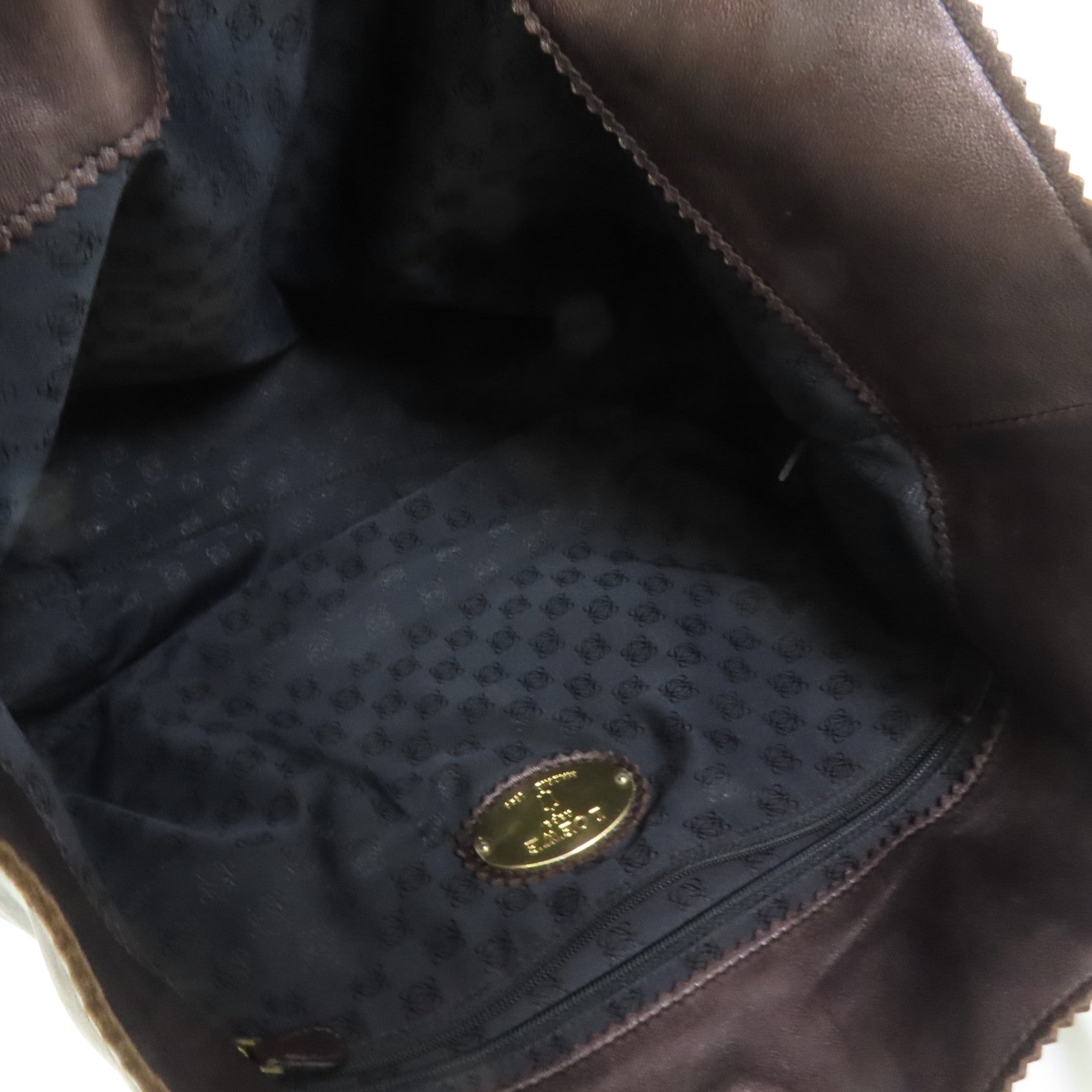 LOEWE 牛皮皮革Tote Bag金扣肩背袋