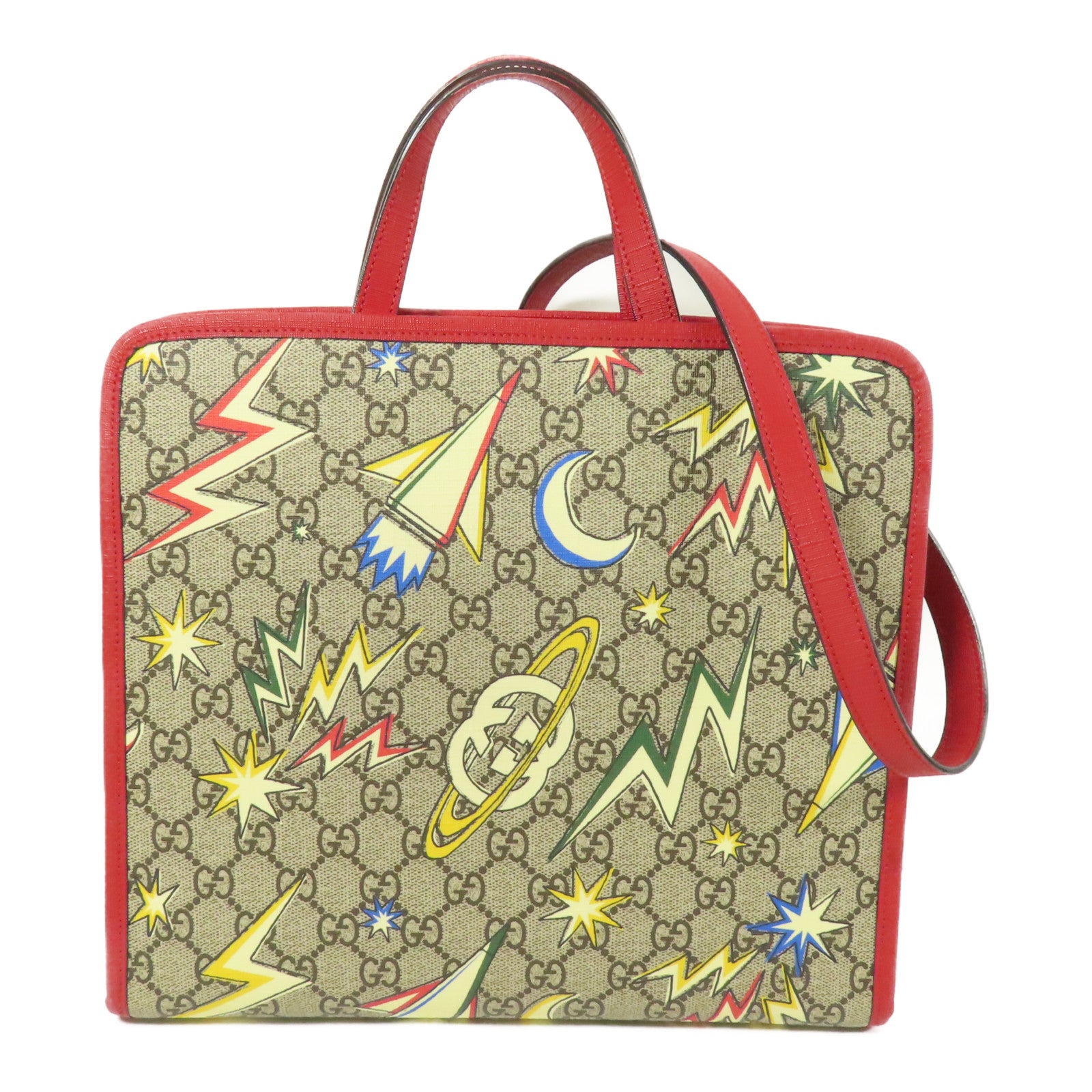 GUCCI 塗層帆布Tote Bag手挽肩背兩用袋