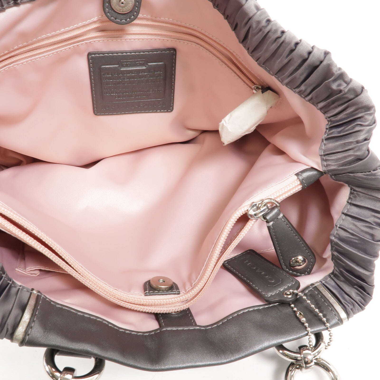 COACH 牛皮皮革/Satin Ashley Carryall手挽袋