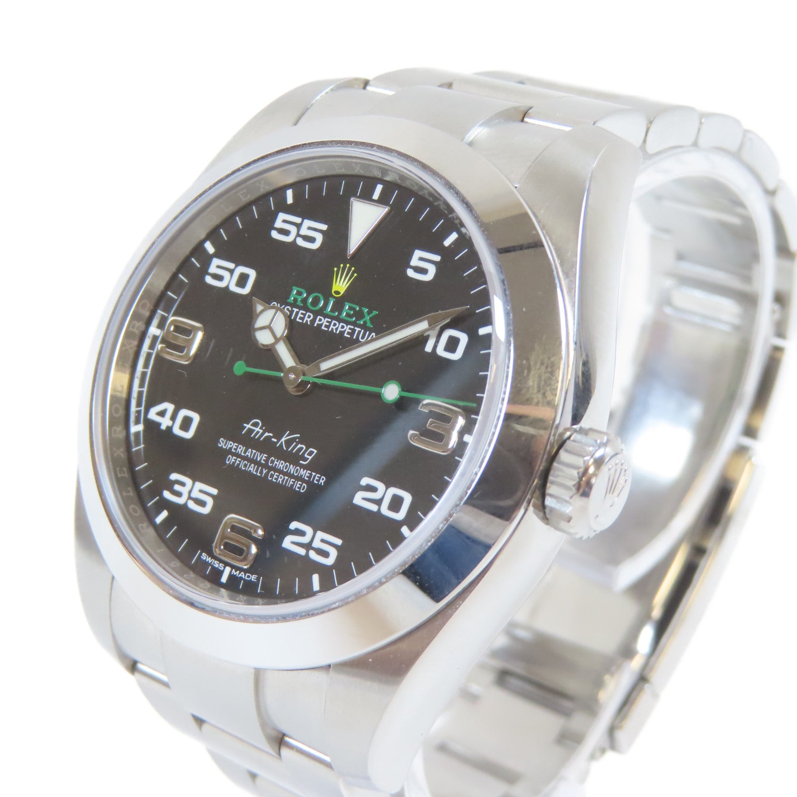 ROLEX Air king不鏽鋼手錶自動機芯黑色
