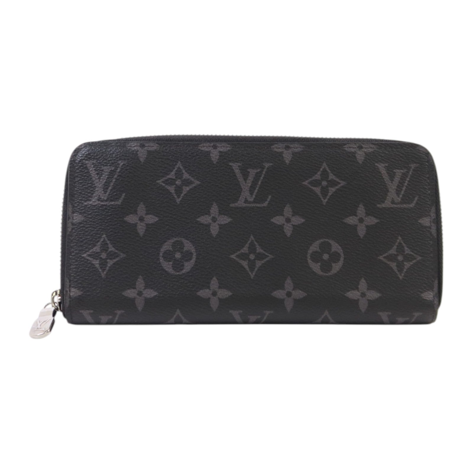 LOUIS VUITTON Monogram Eclipse Zippy Wallet Horizontal銀扣長錢包