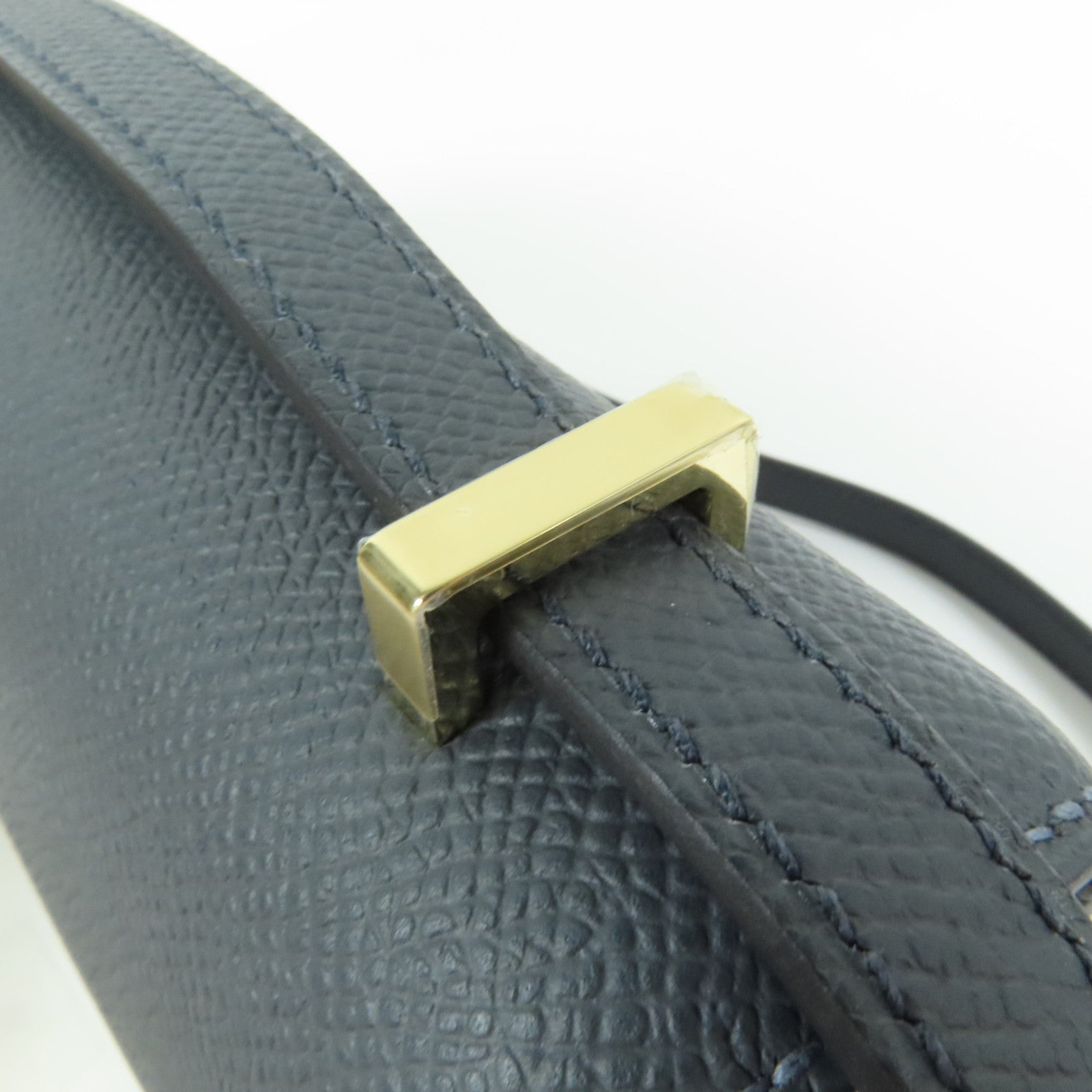 HERMES 【激減優惠】Epsom皮革Constance Elan金扣肩背袋Gris Misty