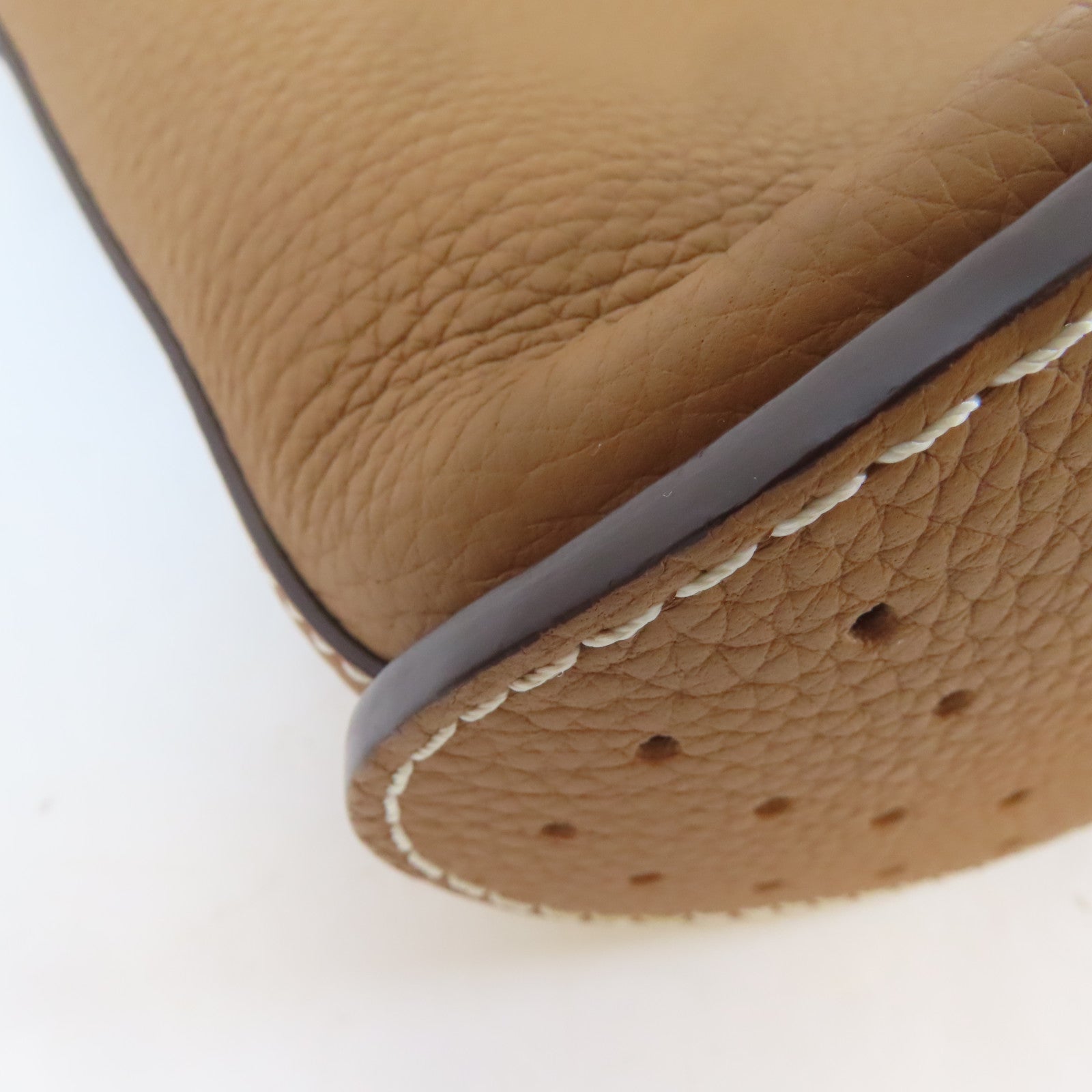 Delvaux 牛皮皮革Delvaux Pin Mini金扣手挽肩背兩用袋啡色