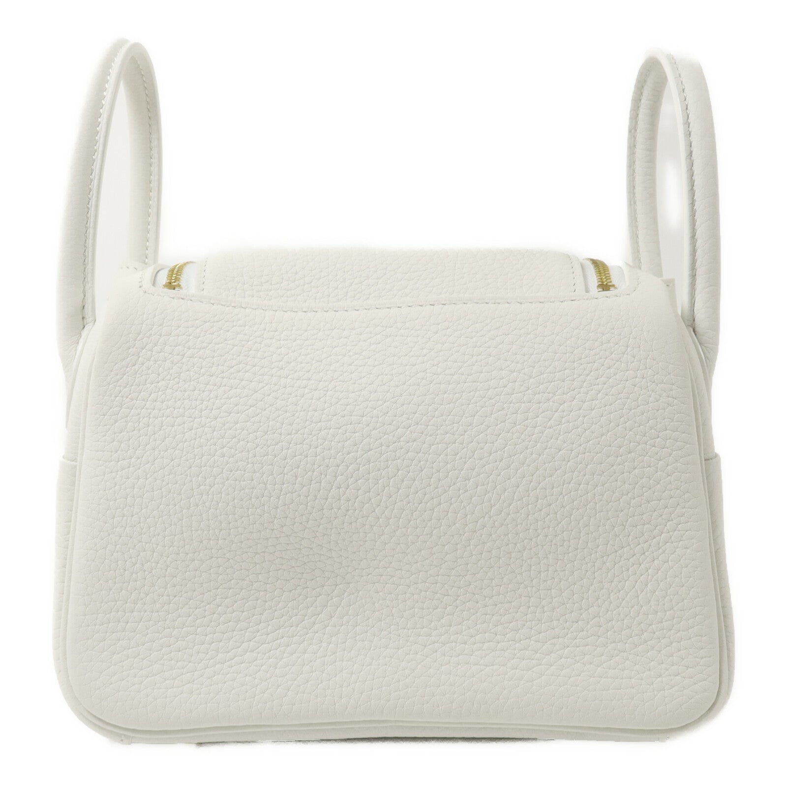 HERMES Clemence皮革Mini Lindy手挽肩背兩用袋New White