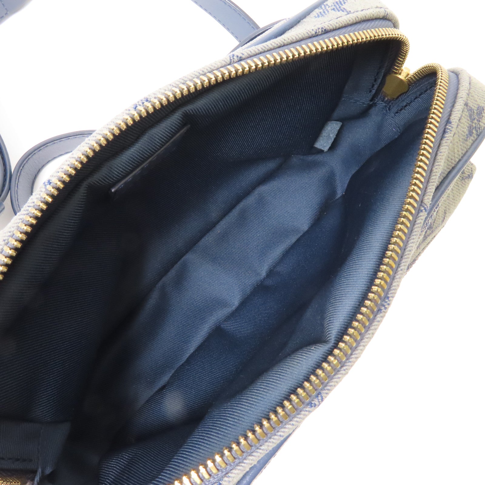LOUIS VUITTON 【激減優惠】Monogram Denim Bum Bag Outdoor金扣腰包藍色