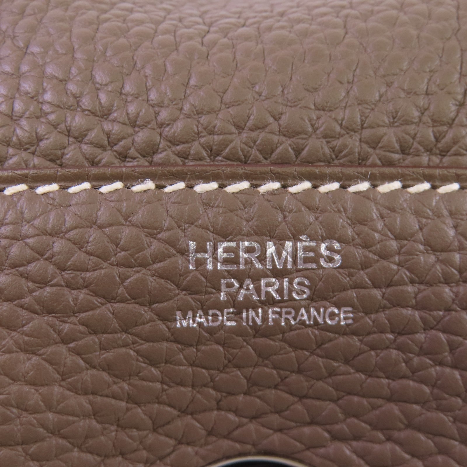 HERMES Clemence皮革Lindy 30 Shoulder Bag銀扣肩背袋