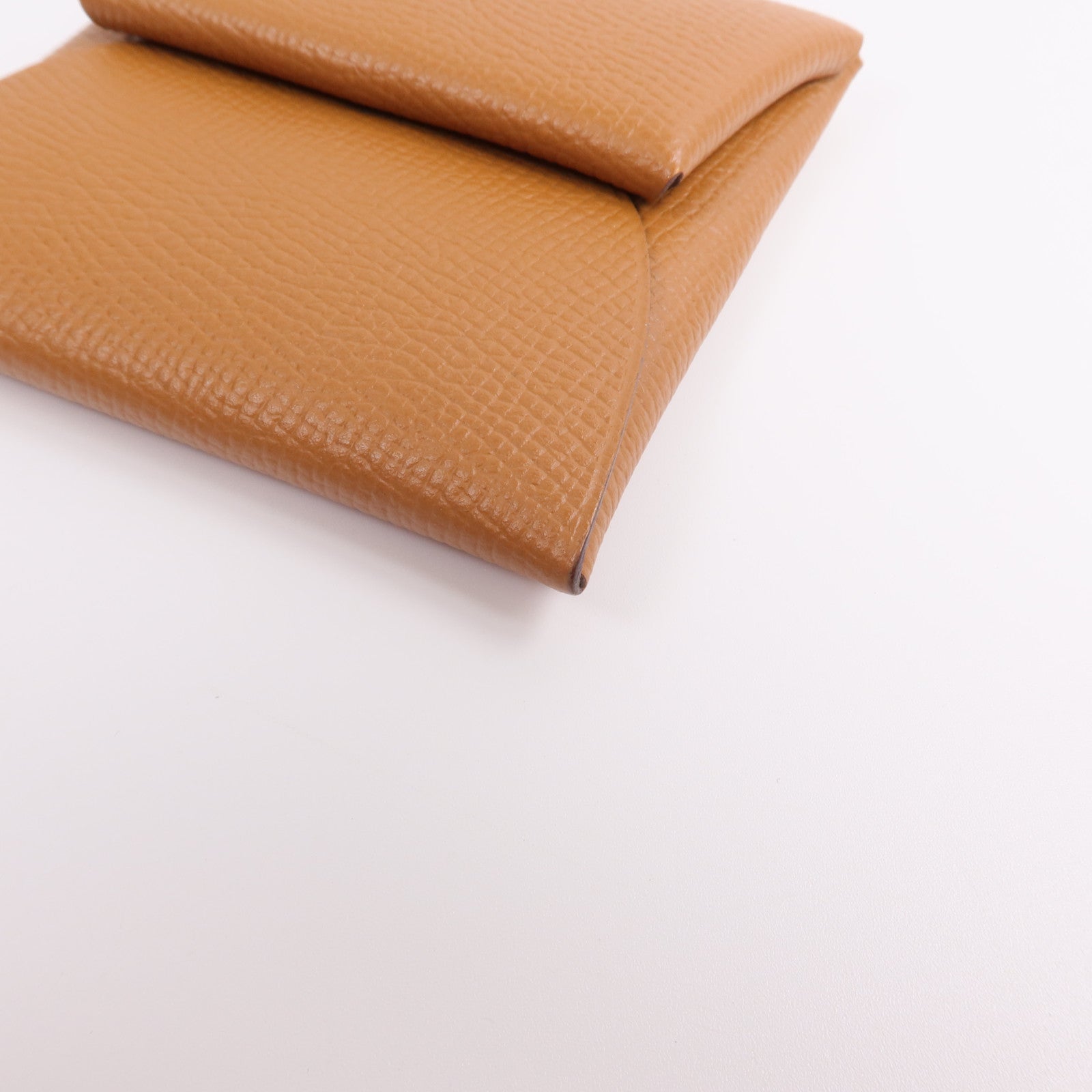 HERMES Epsom皮革Bastia零錢包Gold