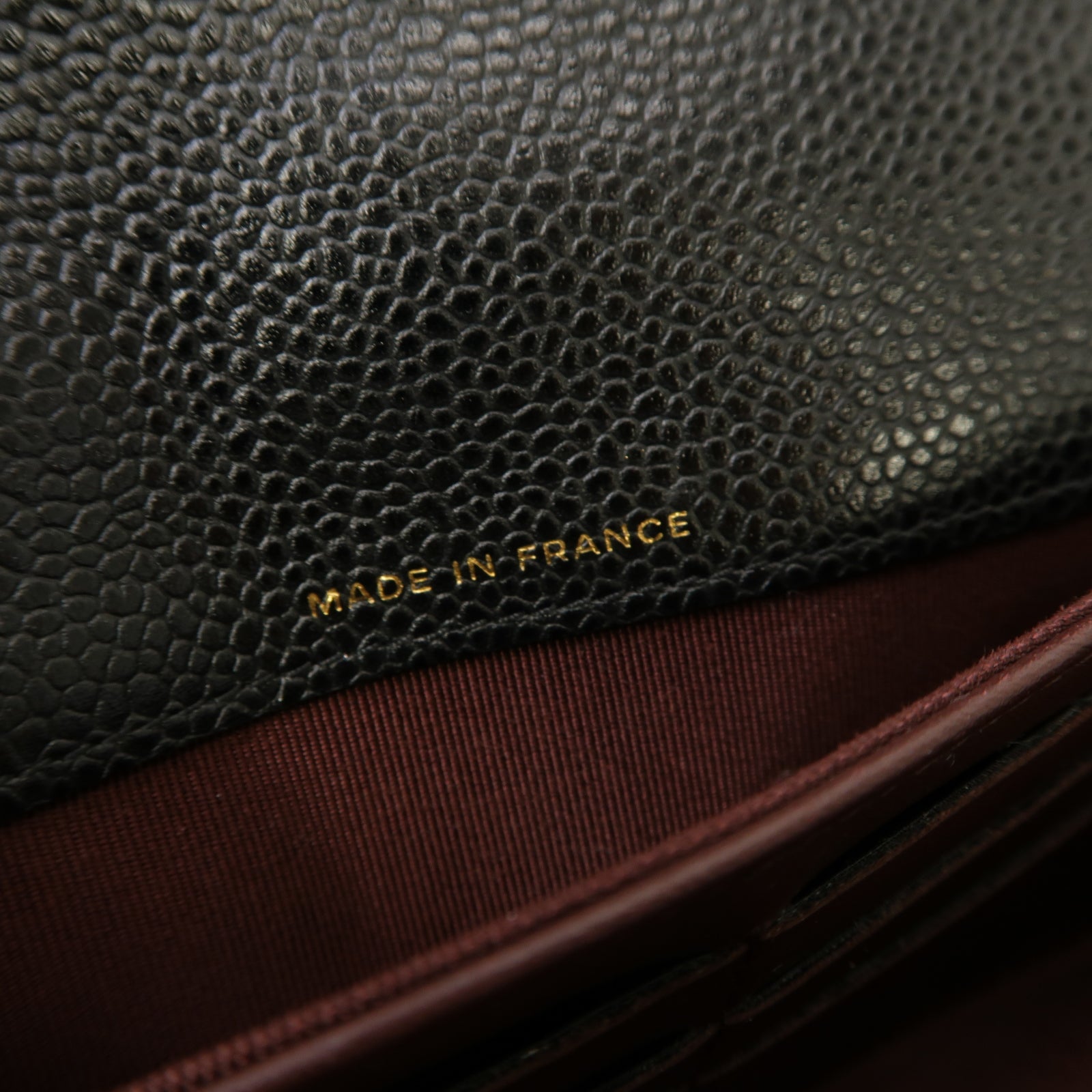 CHANEL 菱格Caviar皮革Long Wallet金扣長錢包黑色
