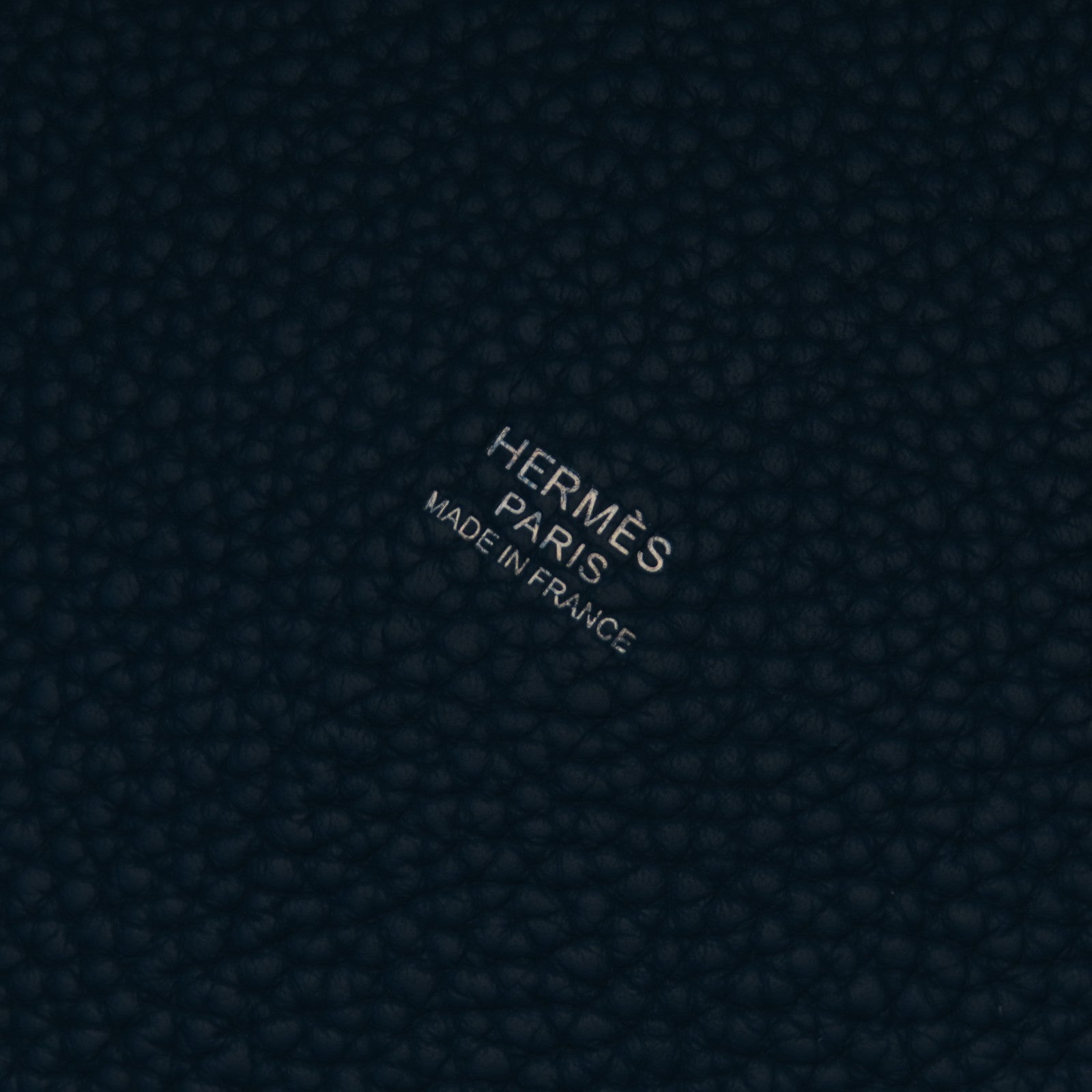 HERMES Clemence皮革Picotin GM銀扣手挽袋藍色