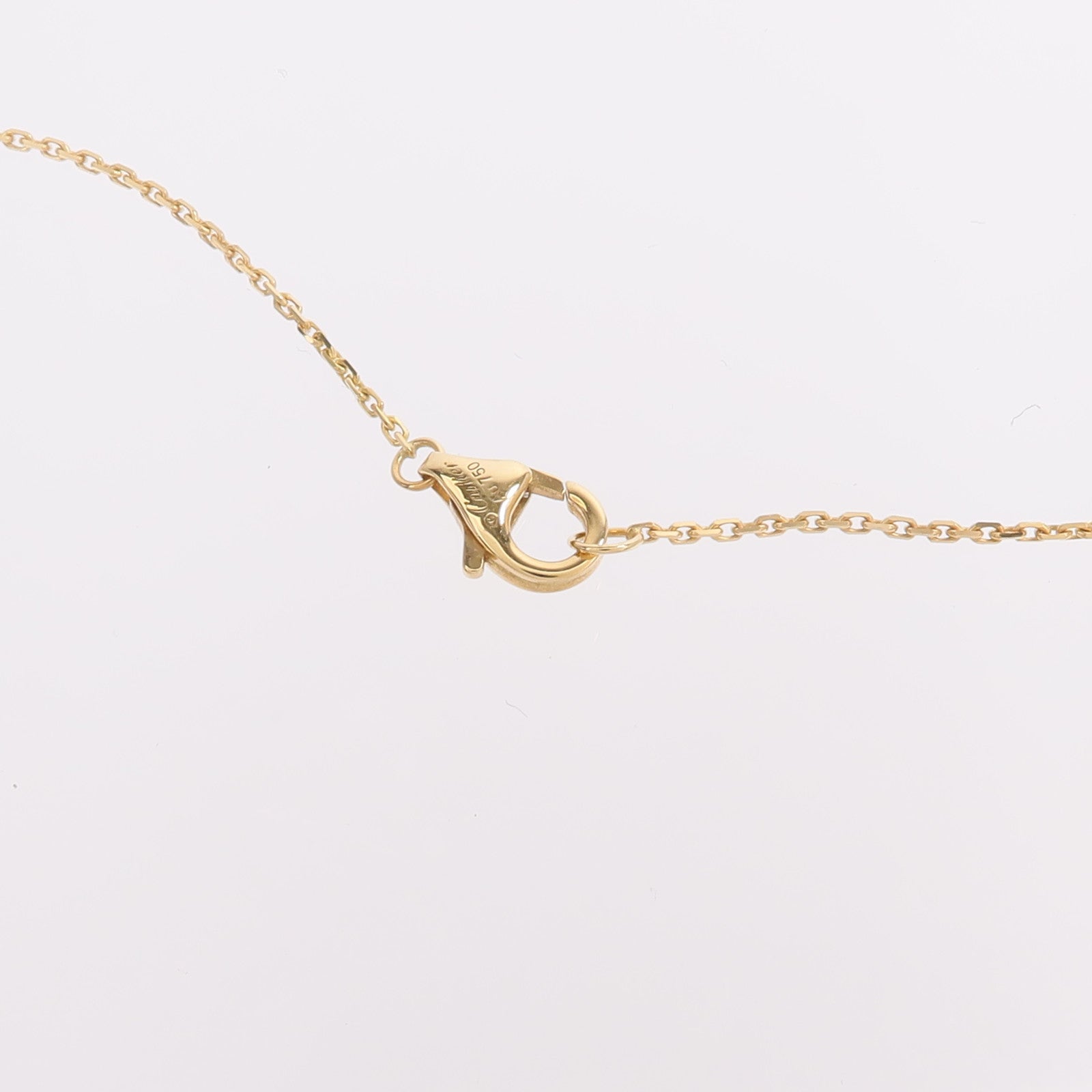 CARTIER 18K黃金Amulette de Cartier珍珠母貝/鑽石項鍊