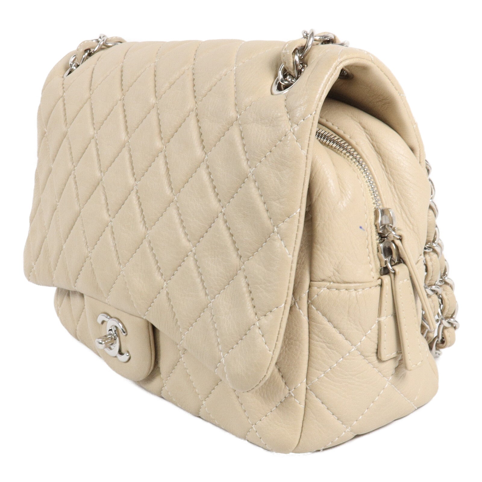 CHANEL 牛皮皮革Chain Shoulder鏈帶肩背袋