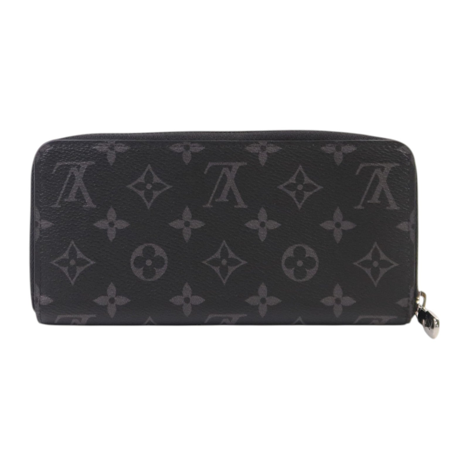 LOUIS VUITTON Monogram Eclipse Zippy Wallet Horizontal銀扣長錢包