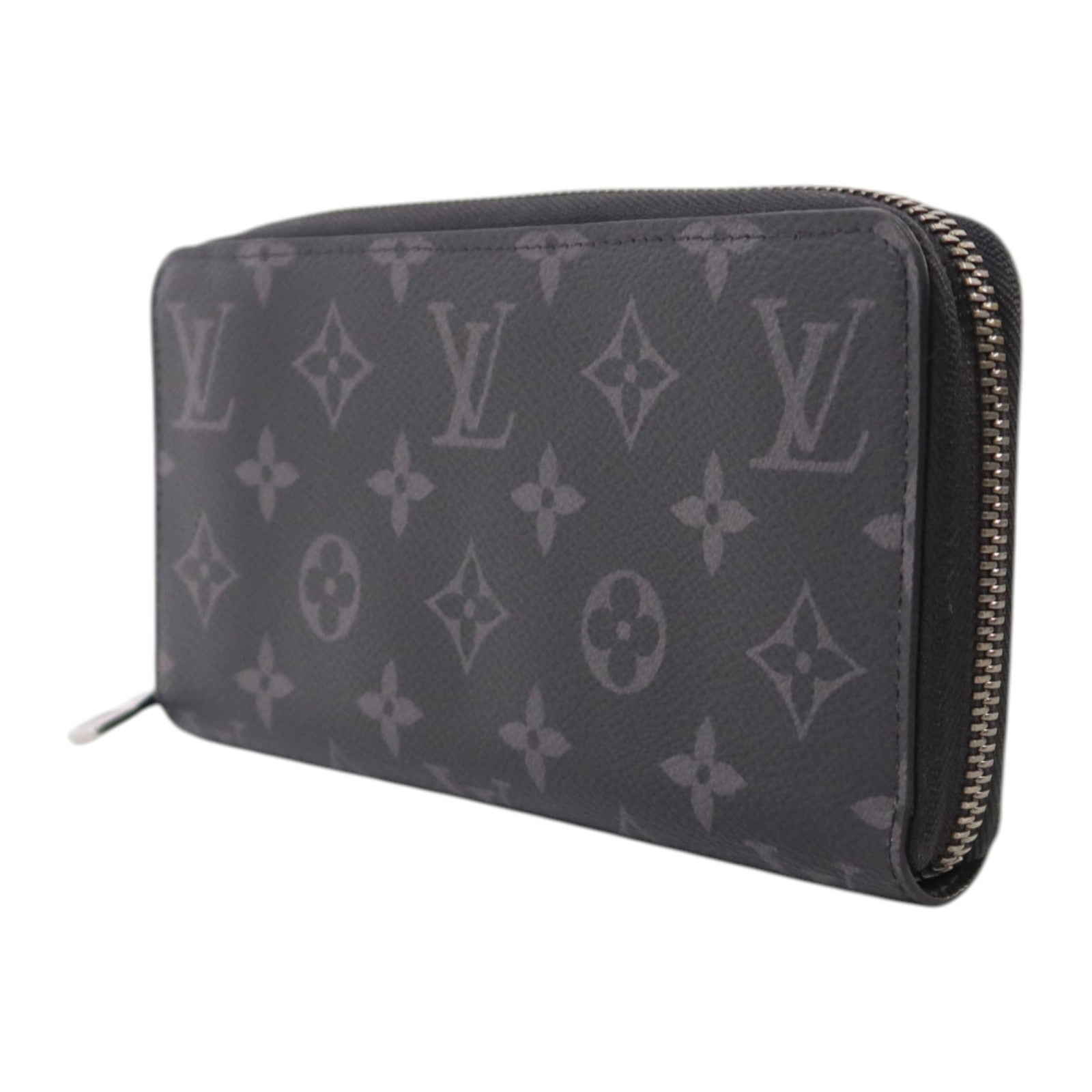 LOUIS VUITTON Monogram Eclipse Zippy Wallet Horizontal銀扣長錢包