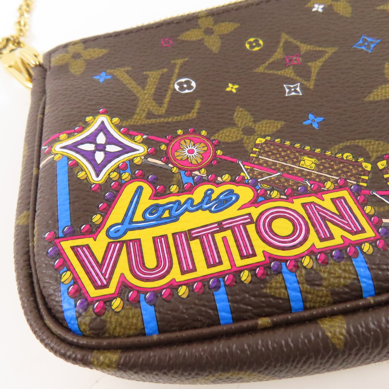 LOUIS VUITTON 【激減優惠】Monogram Mini Pochette Accessories金扣手拿包