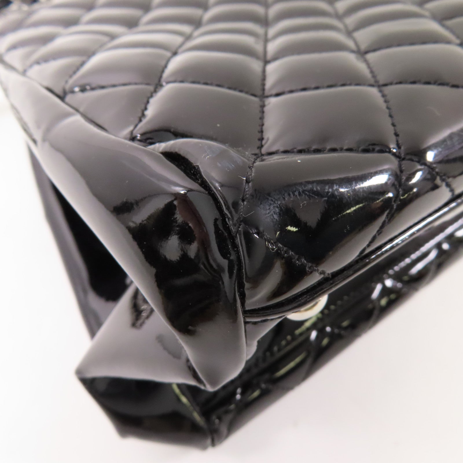 CHANEL 【激減優惠】漆皮皮革Tote Bag銀扣手挽袋