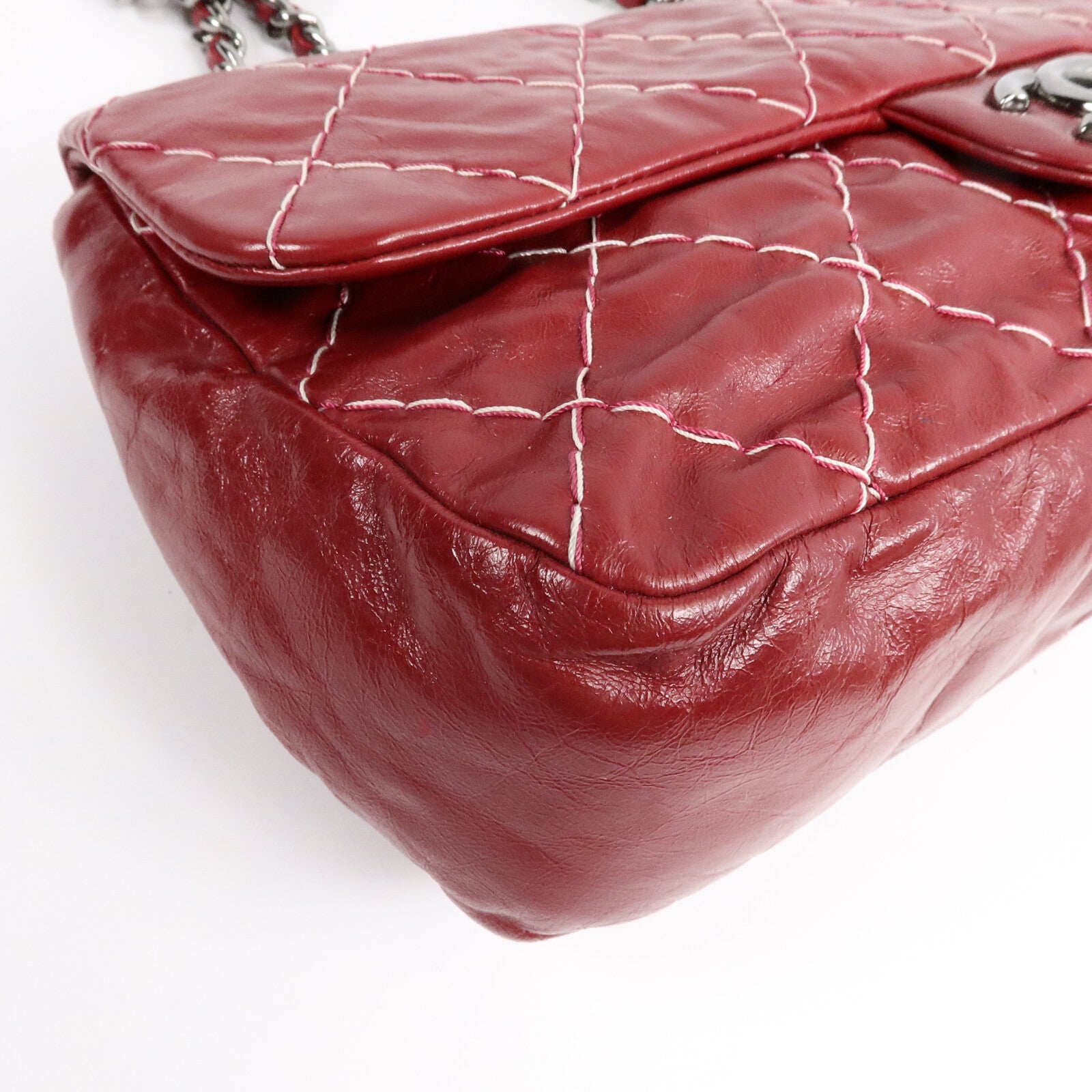 CHANEL 牛皮皮革Shoulder Bag鏈帶肩背袋