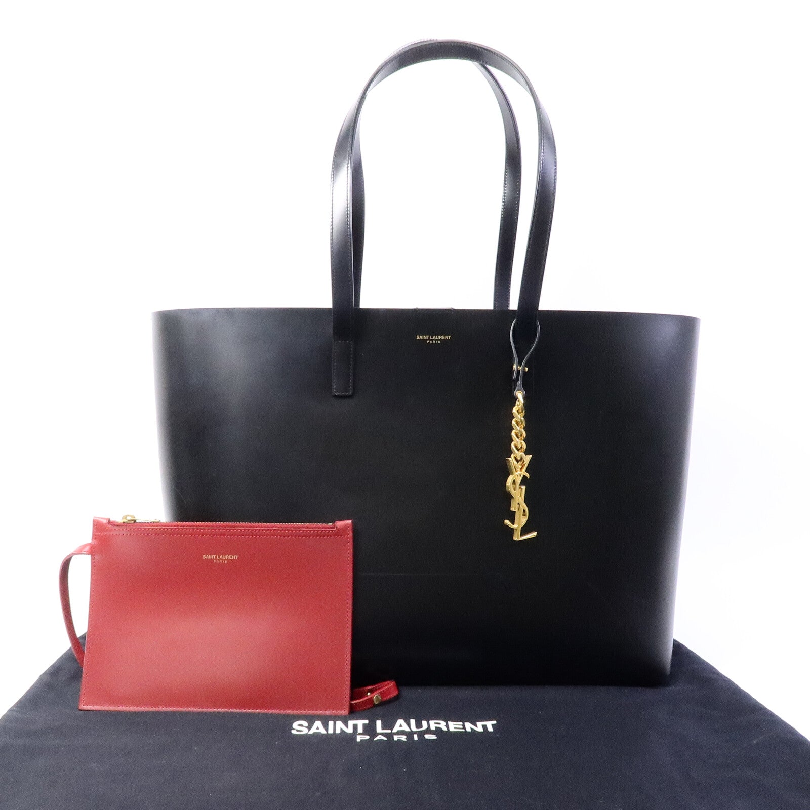 SAINT LAURENT 牛皮皮革Tote Bag手挽袋