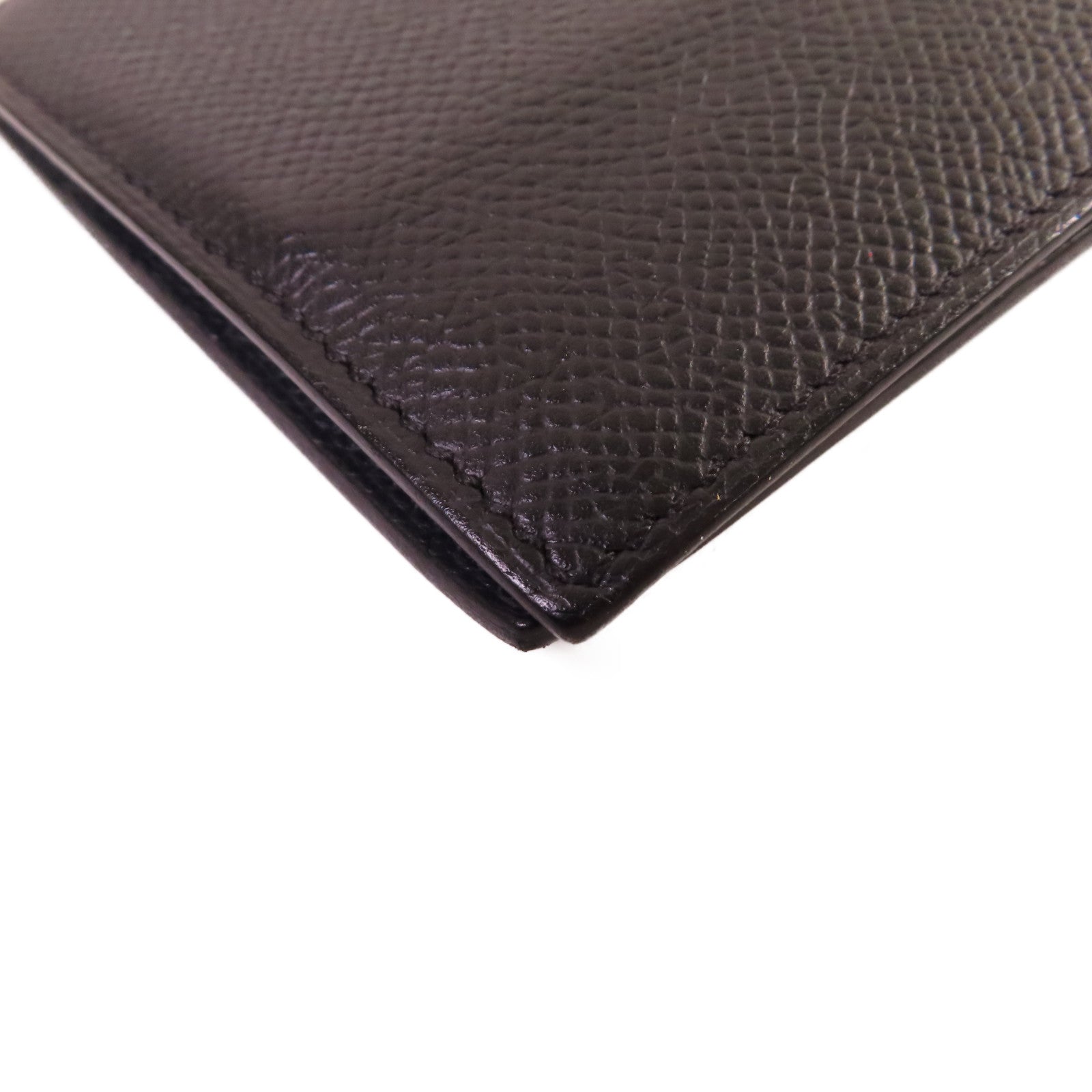 HERMES 【激減優惠】Epsom皮革Money Clip Wallet銀扣鈔夾錢包黑色