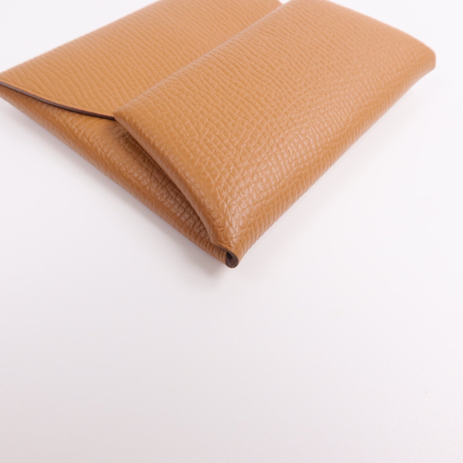 HERMES Epsom皮革Bastia零錢包Gold