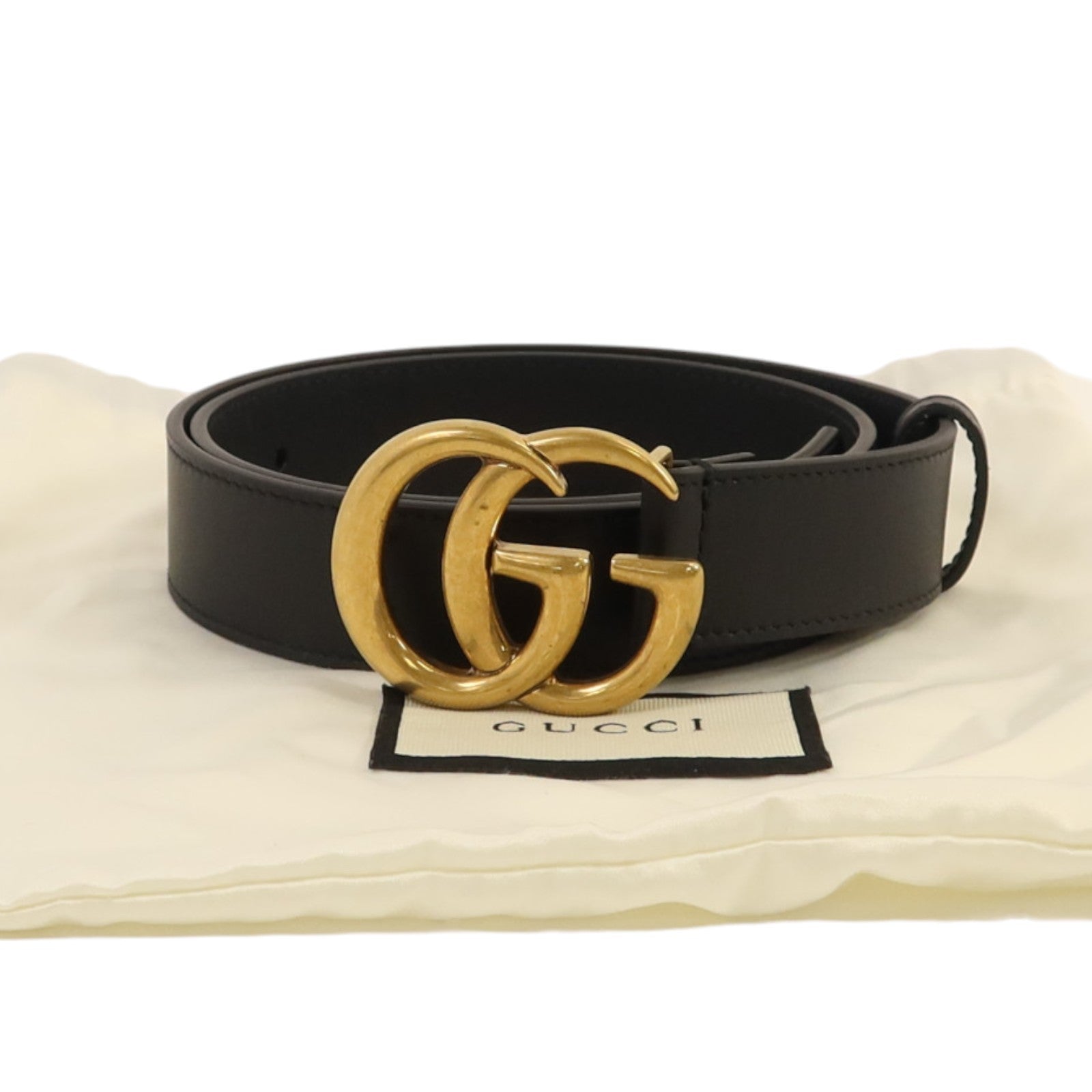 GUCCI 牛皮皮革Belt金扣皮帶