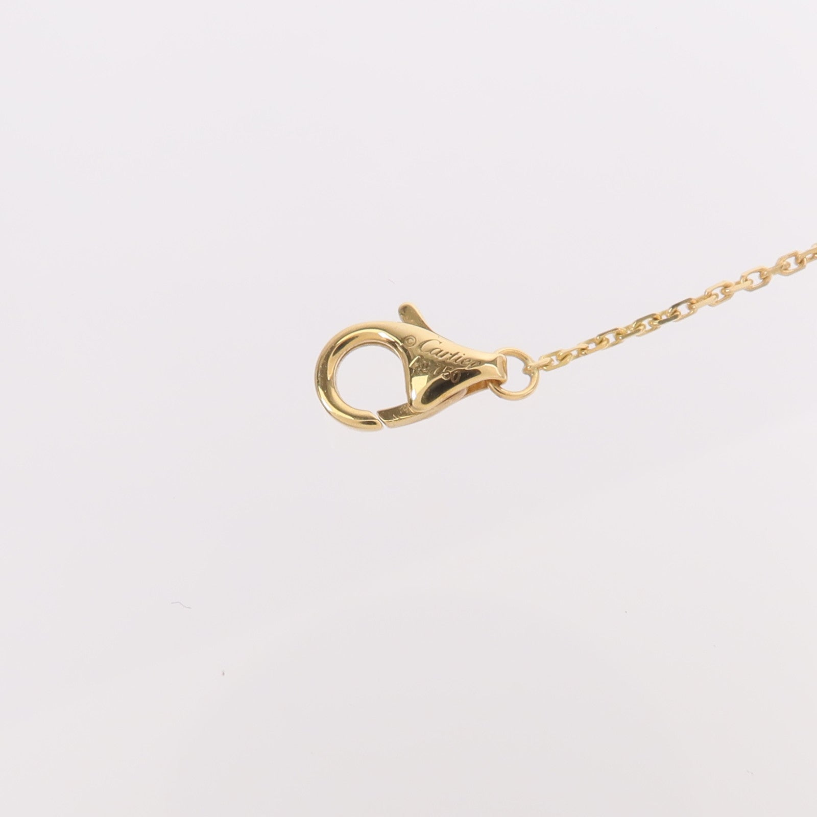 CARTIER 18K黃金Amulette de Cartier珍珠母貝/鑽石項鍊