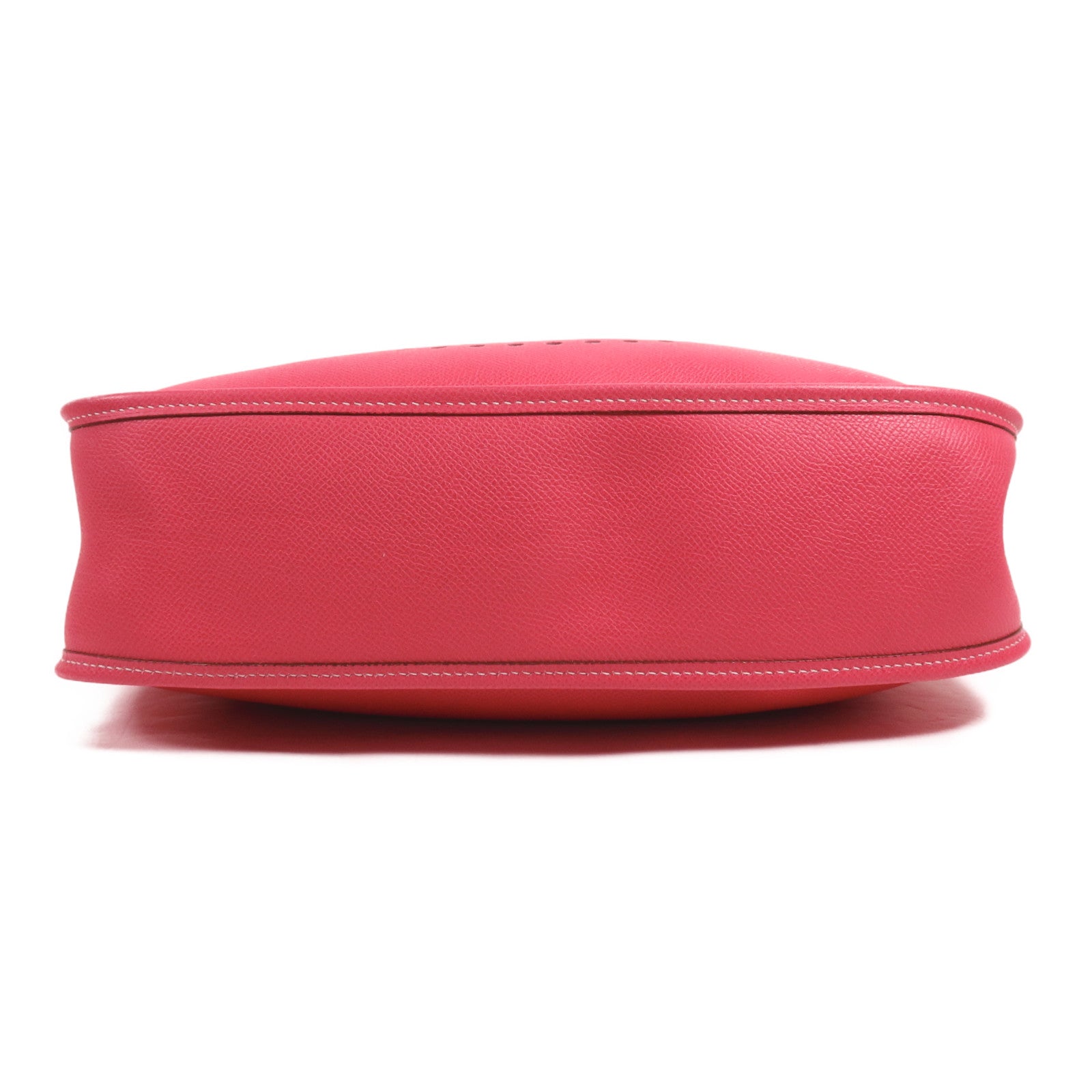 HERMES Epsom皮革Evelyne GM銀扣肩背袋Rose Tyrien