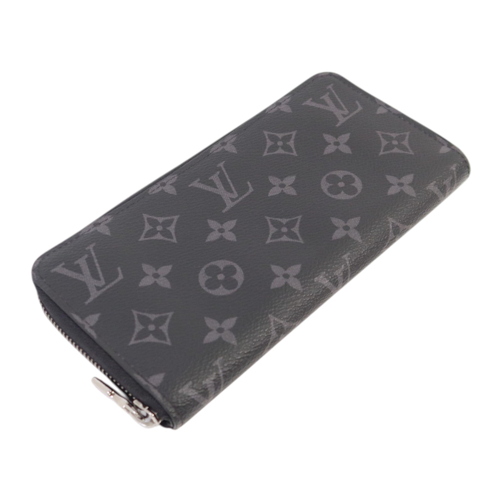 LOUIS VUITTON Monogram Eclipse Zippy Wallet Horizontal銀扣長錢包