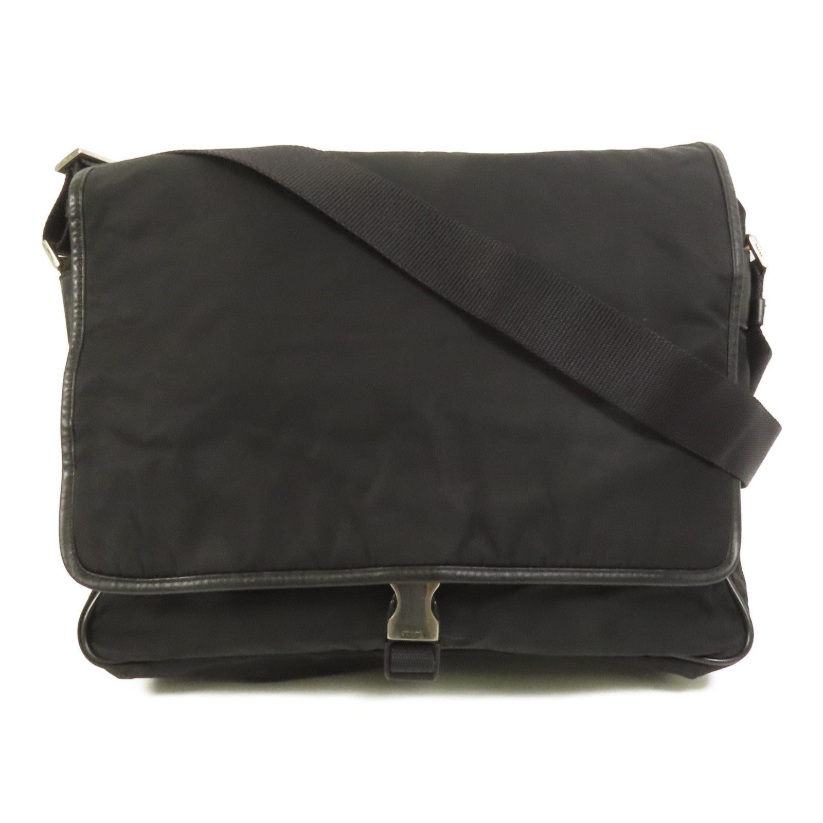PRADA 尼龍Shoulder Bag銀扣肩背袋