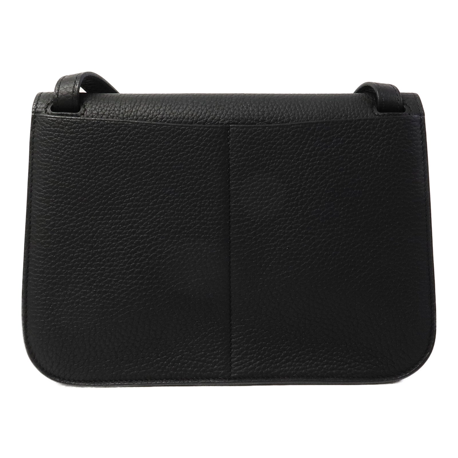 HERMES Clemence皮革Halzan 25肩背袋Noir
