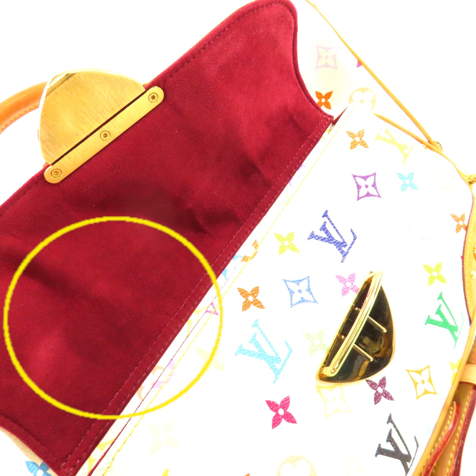 LOUIS VUITTON Monogram Multicolore Rita 2Way Shoulder Bag金扣手挽肩背兩用袋白色/彩色