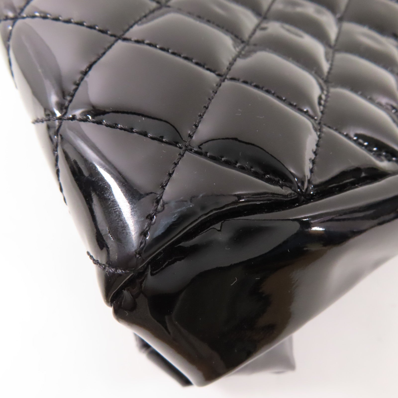 CHANEL 【激減優惠】漆皮皮革Tote Bag銀扣手挽袋