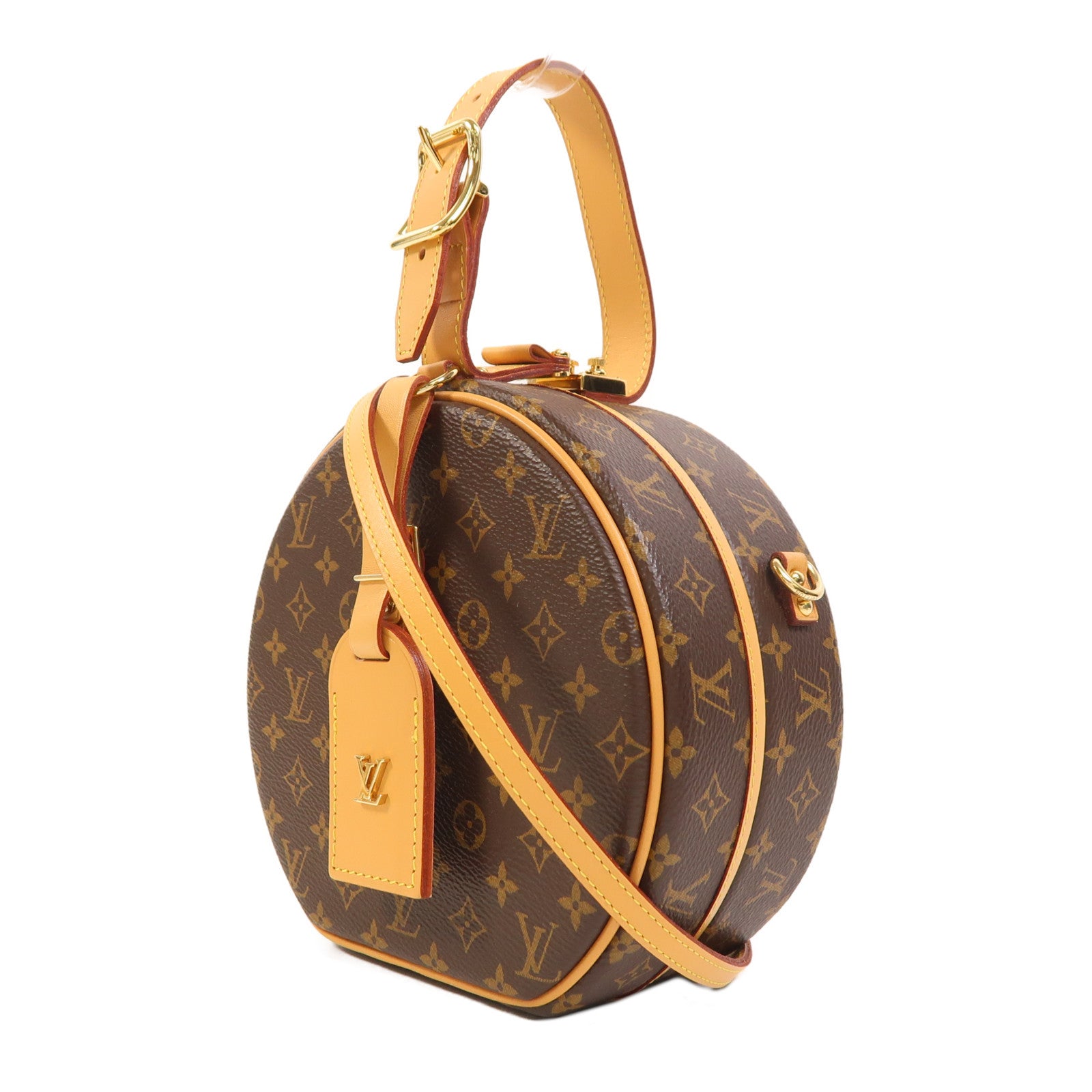LOUIS VUITTON Monogram Petite Boite Chapeau金扣手挽肩背兩用袋